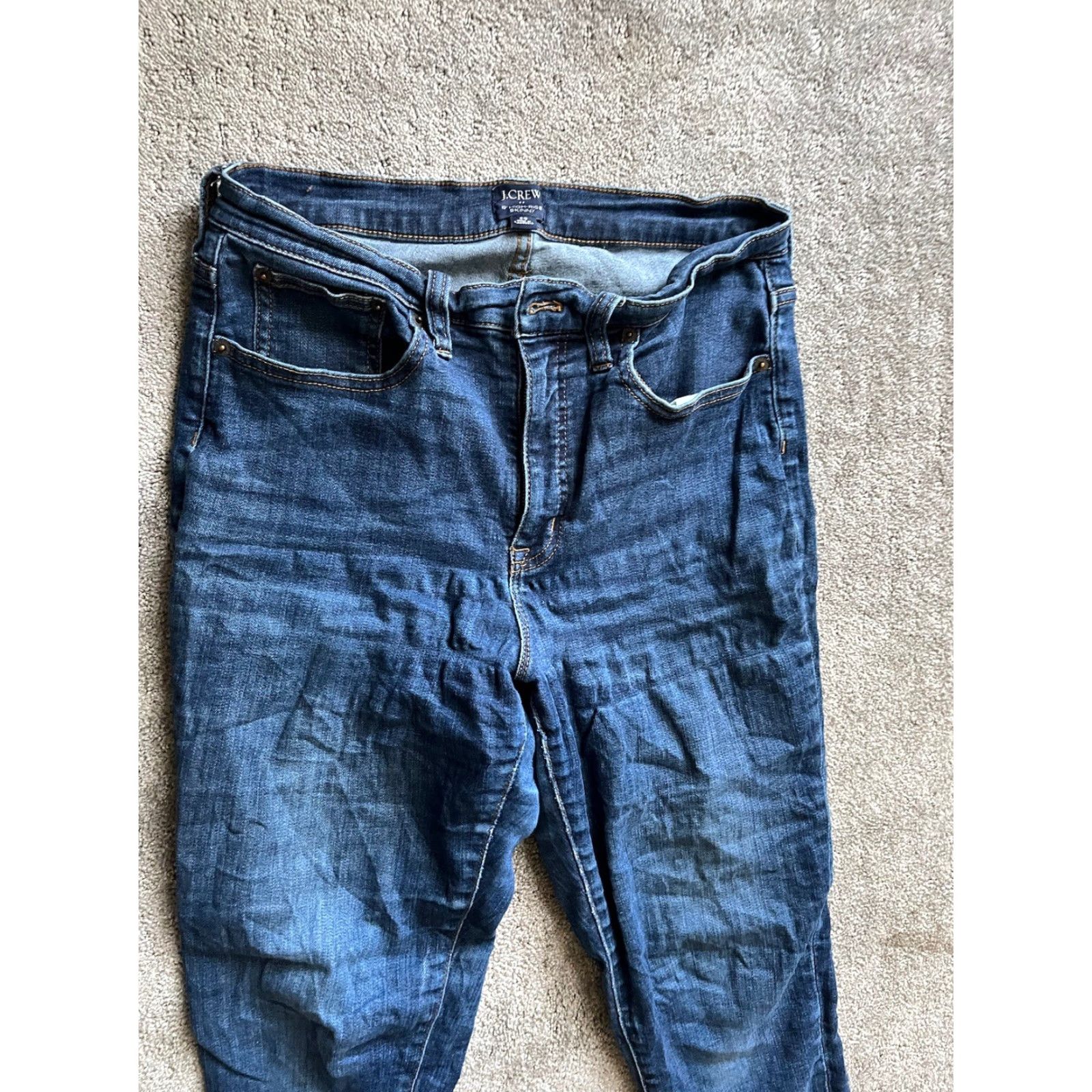 J.Crew J.CREW Jeans Women 29 Blue Denim Skinny High-Rise Dark Wash Women Size 29" - 2 Thumbnail