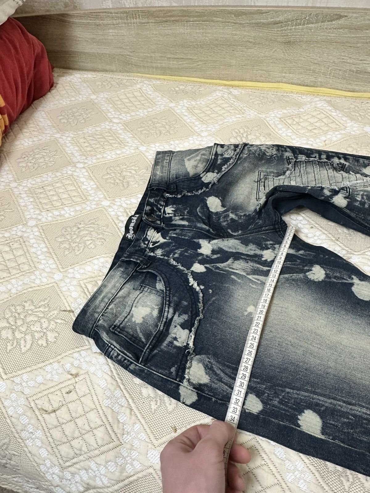 If Six Was Nine 🔥 Doomsday Opium Y2K Hysteric Glamour Denim Pants Ed Hardy Size US 34 / EU 50 - 8 Thumbnail