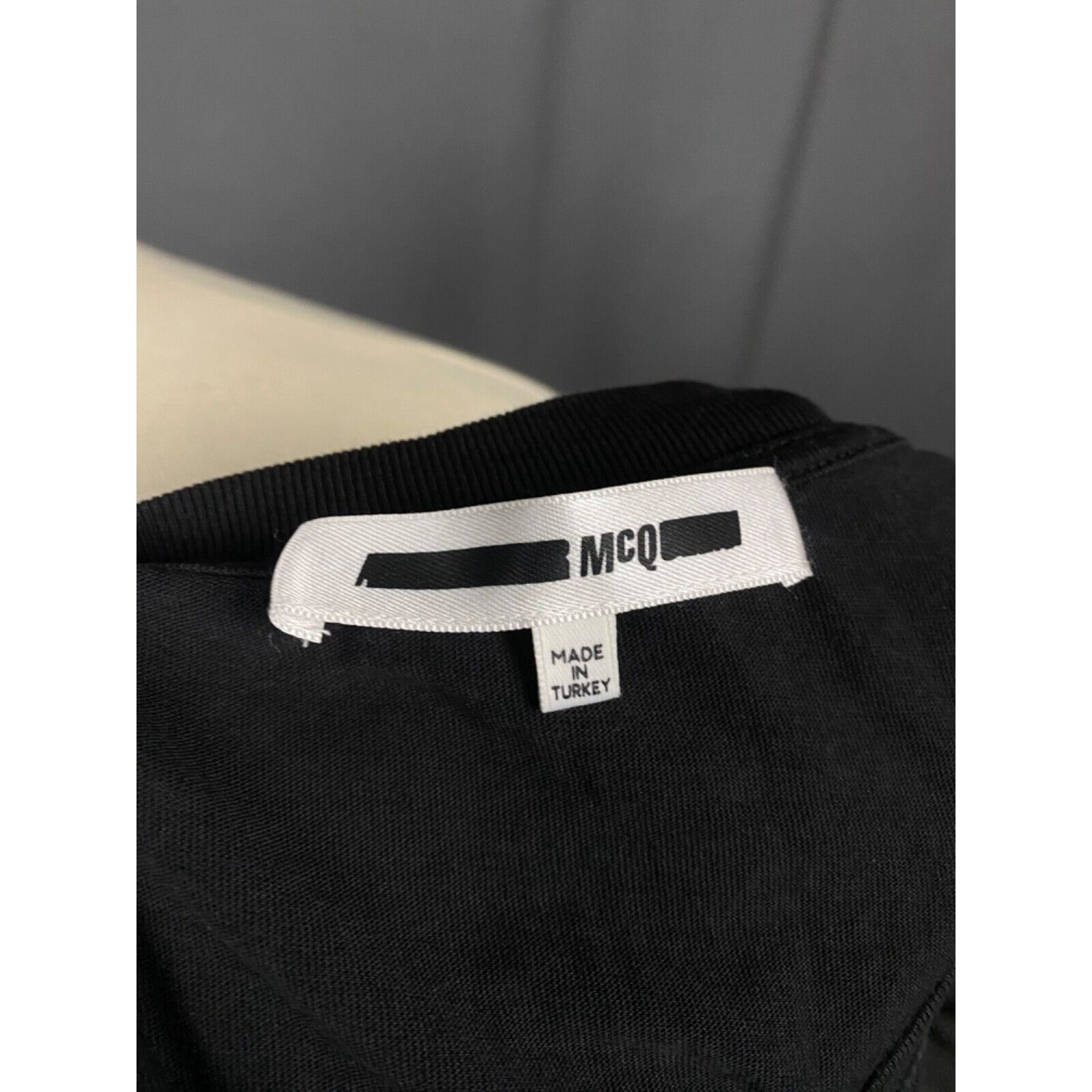 Alexander McQueen MINT! Alexander McQueen McQ Big Logo Men's Black T-Shirt Siz Size US S / EU 44-46 / 1 - 9 Thumbnail