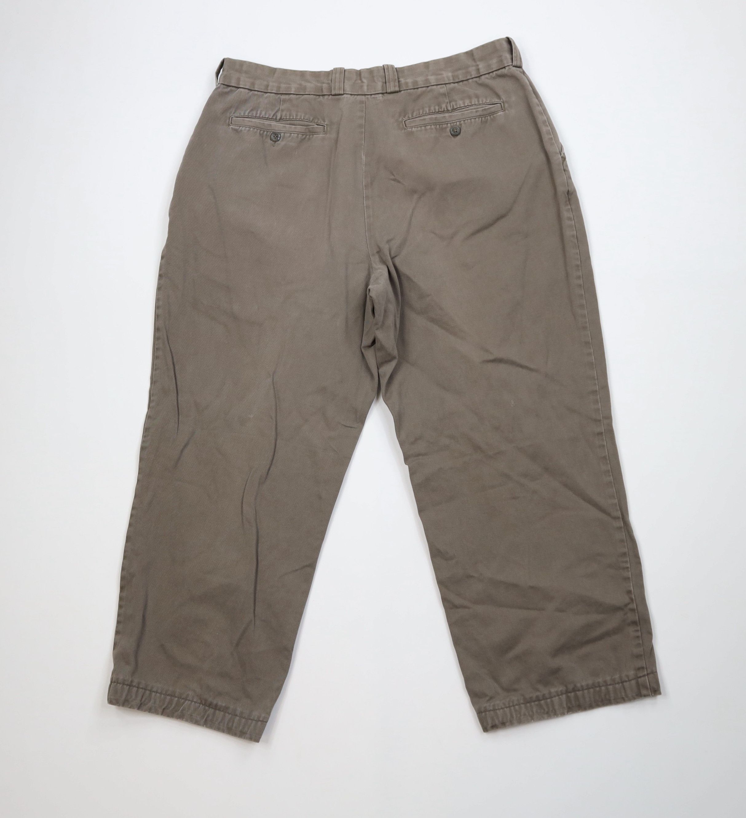 Vintage Vintage 90s Streetwear Wide Leg Chino Pants Light Brown Size US 36 / EU 52 - 10 Thumbnail