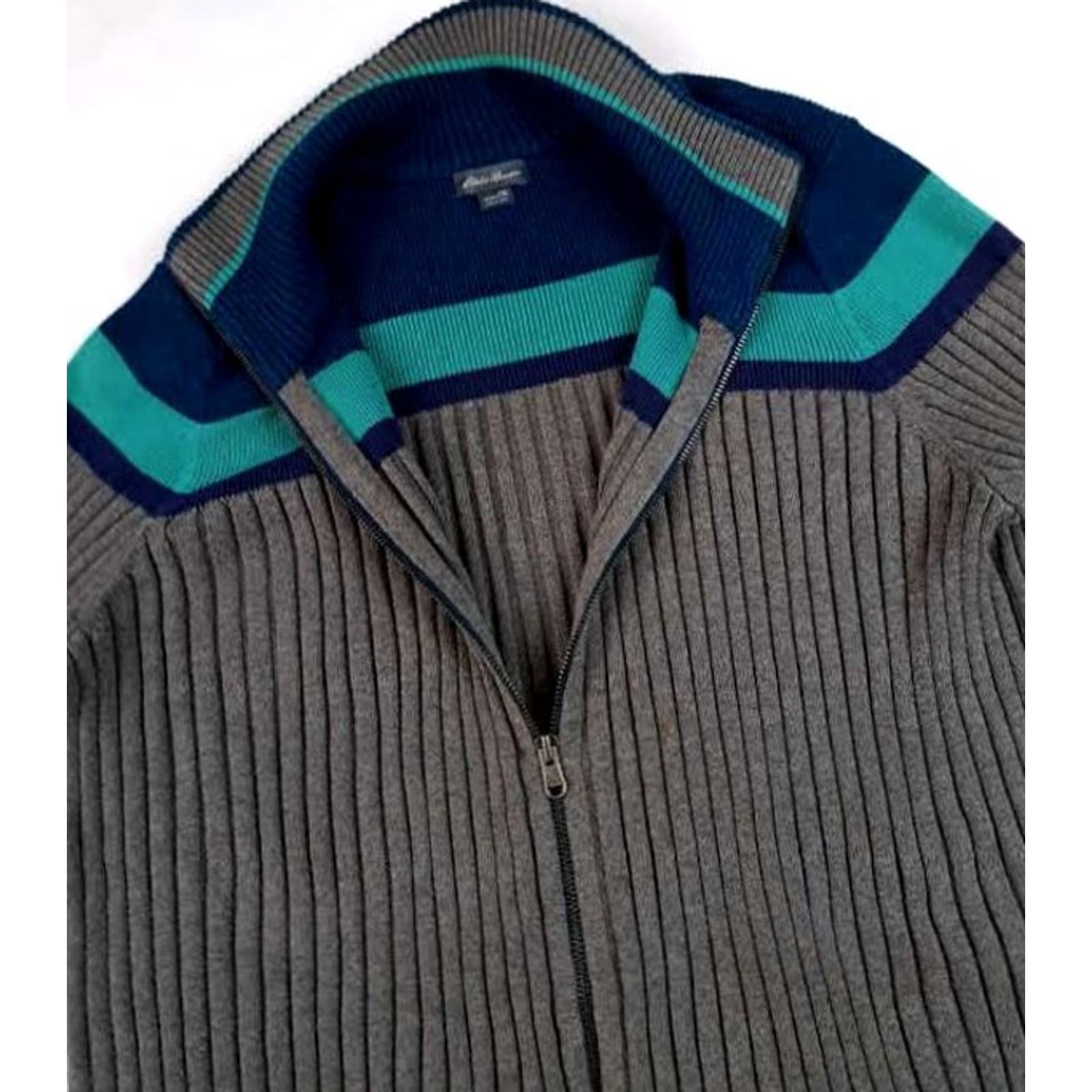 Eddie Bauer VINTAGE Eddie Bauer Woman Ribbed Knit Full Zip Sweater 2XL Size XXL / US 16-18 / IT 52-54 - 3 Thumbnail