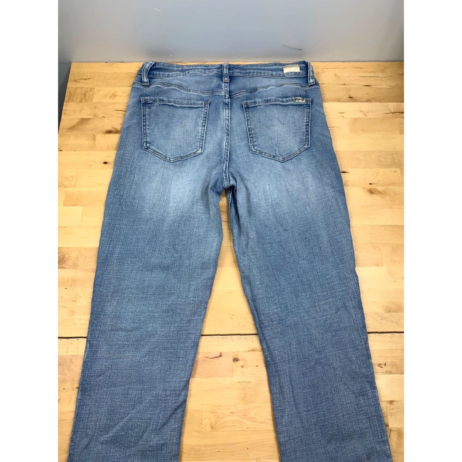 Vintage Seven7 Womens Jeans Slim Straight Blue Size 8 Distress 5115 Denim Mid Rise 30 In Inseam Regular Size 30" / US 8 / IT 44 - 3 Thumbnail