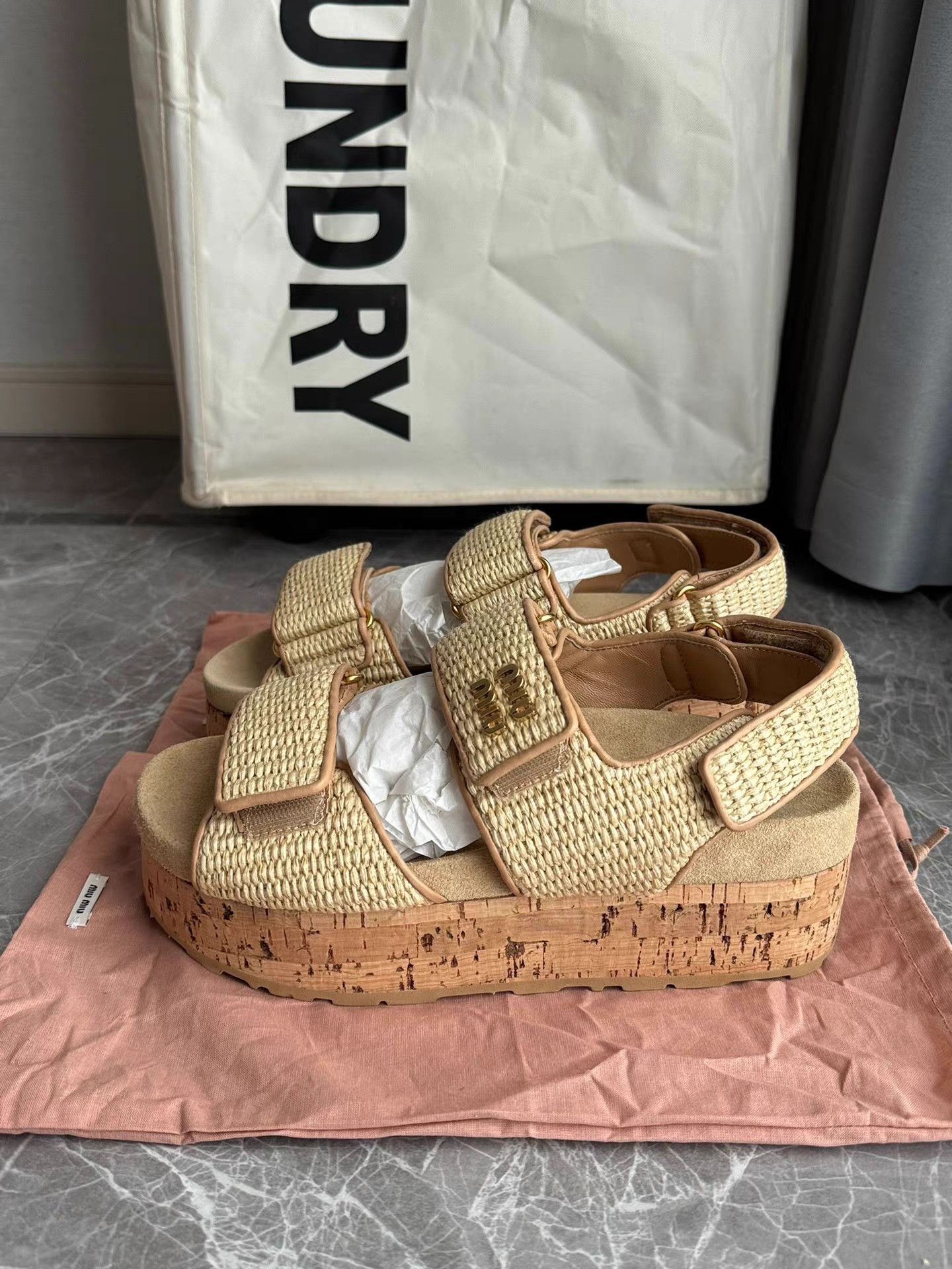 Miu Miu MiuMiu Beach Sandals K6 Size US 8 / IT 38 - 1 Thumbnail
