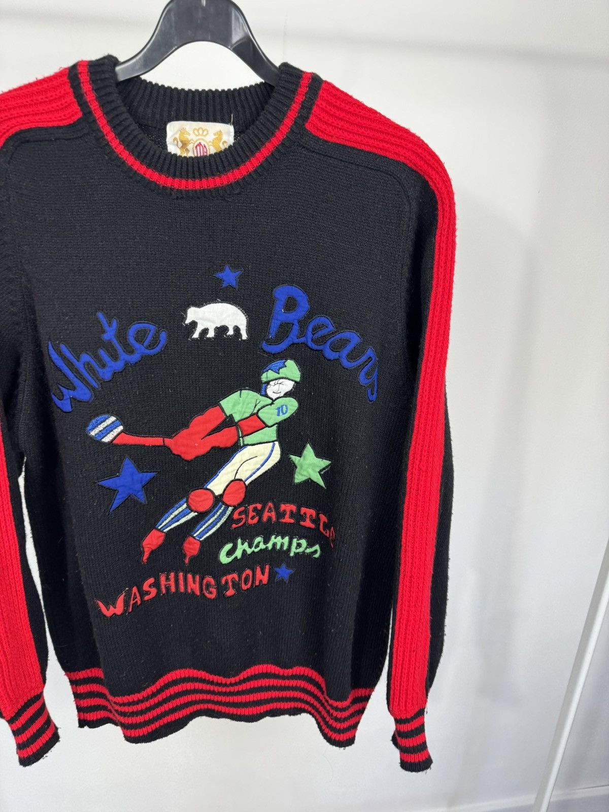 Other Vintage White Bear Seattle Washington Champs Knit Sweater M Size US M / EU 48-50 / 2 - 3 Thumbnail