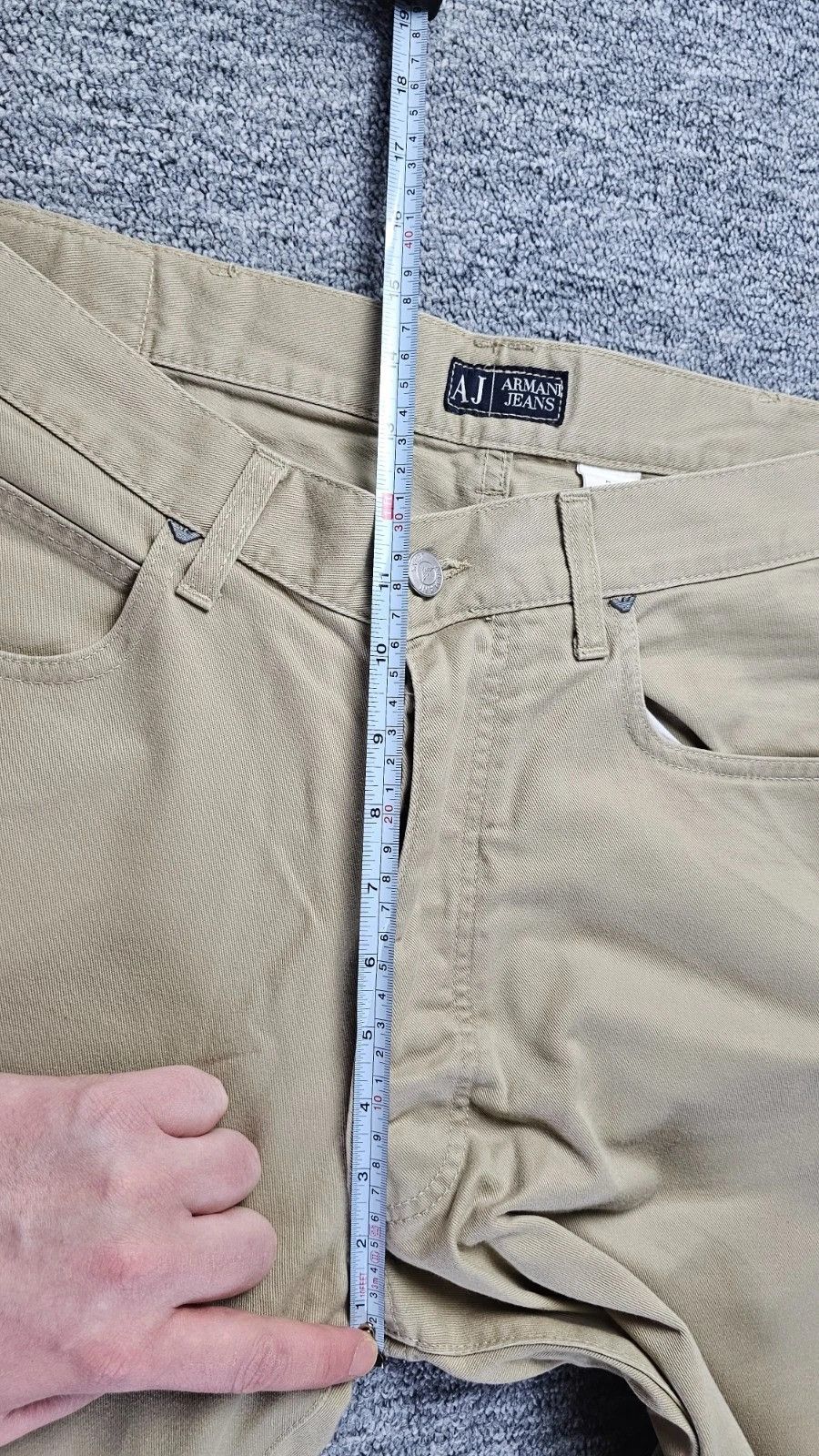 Armani Armani Jeans AJ Chino Straight Pants W34 Beige Italy Eagle Size US 34 / EU 50 - 14 Thumbnail