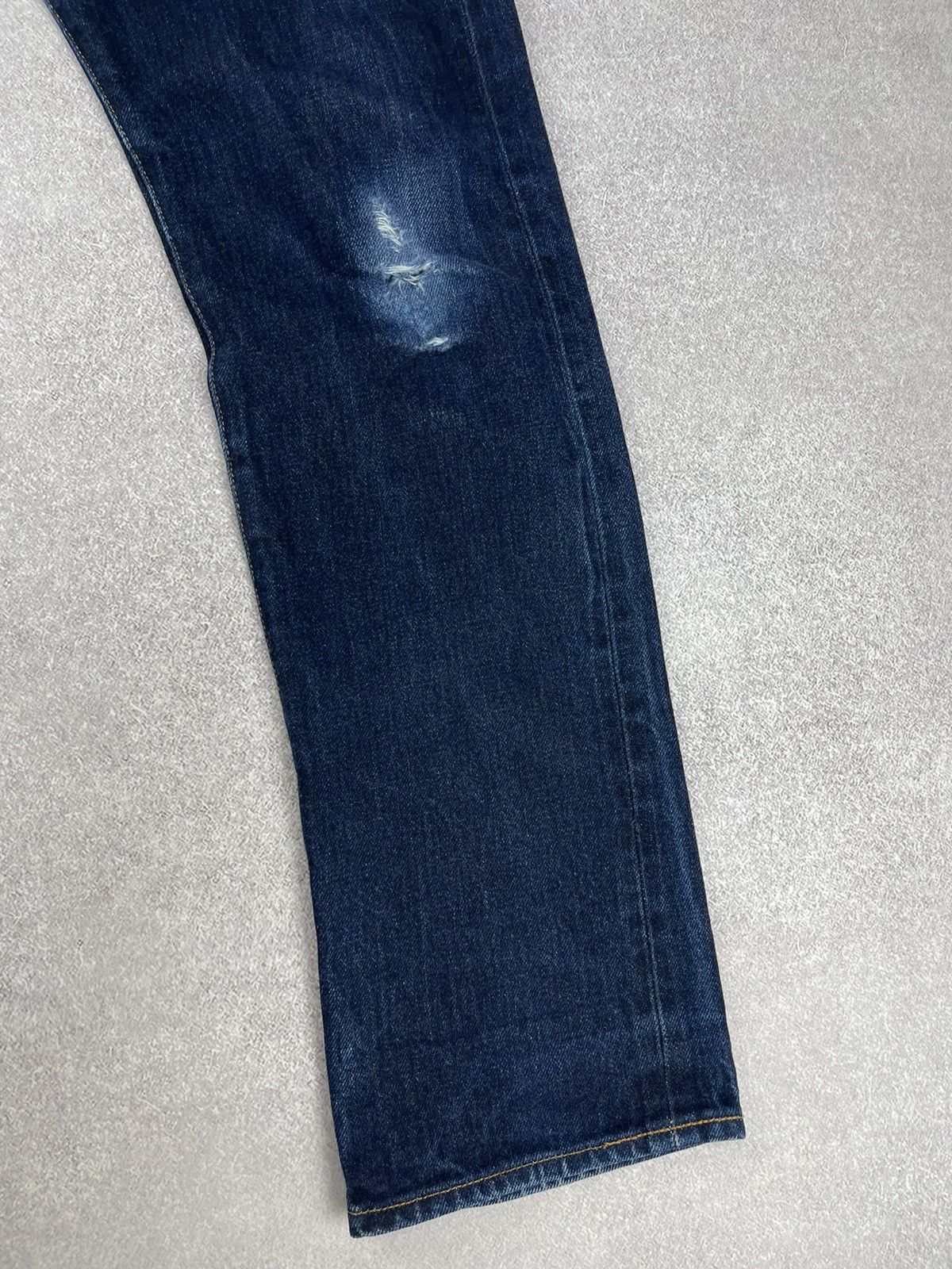 Indigofera Vintage Indigofera Selvedge Distressed Denim Jeans Size 34 Size US 34 / EU 50 - 4 Thumbnail