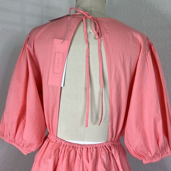 RHODE RHODE Molly Open Back Mini Pouf Sleeve Flared Trumpet Skirt Size S / US 4 / IT 40 - 7 Thumbnail