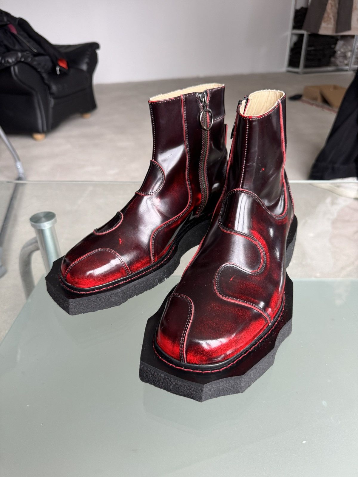 Henrik Vibskov Henrik Vibskov Boots Enzo Leather Ankle Boots Size US 7 / EU 40 - 20 Thumbnail