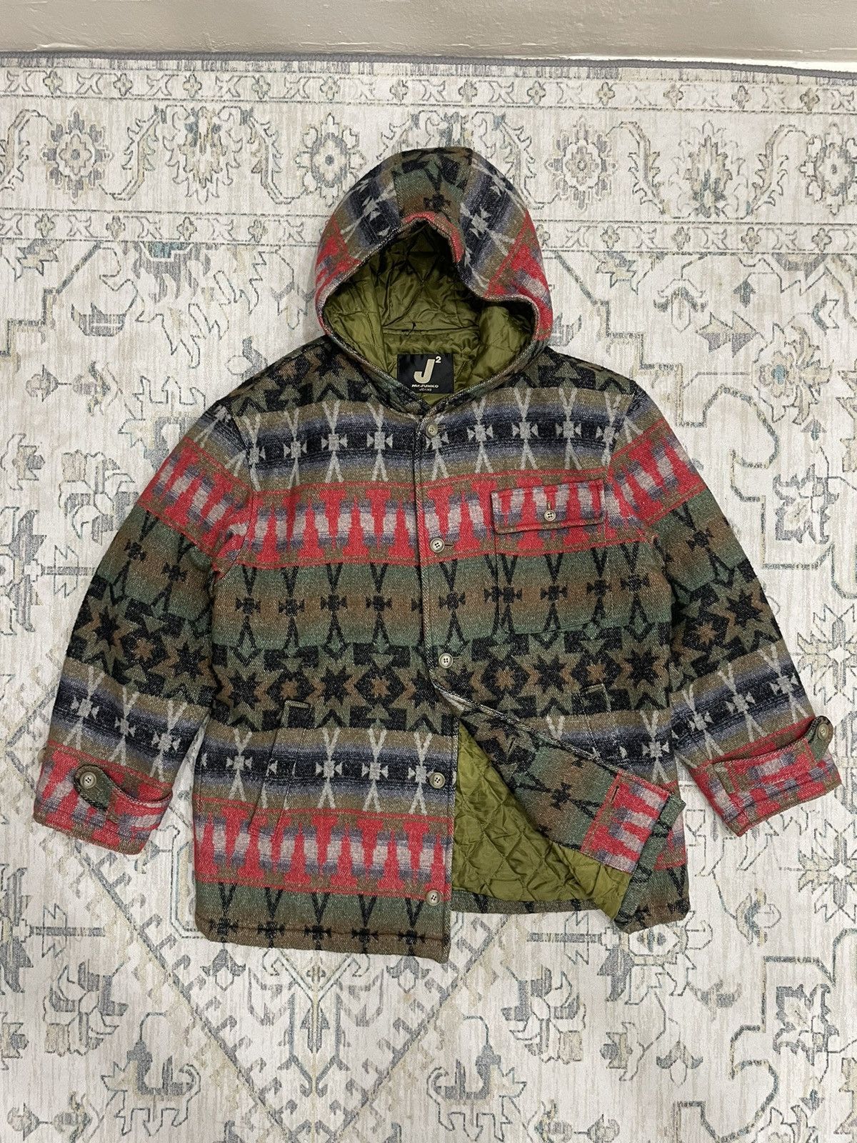 Japanese Brand × Junko Shimada RARE JUNKO SHIMADA JAPAN TRIBE NAVAJO WOOL HOODIE JACKET Size US L / EU 52-54 / 3 - 3 Thumbnail