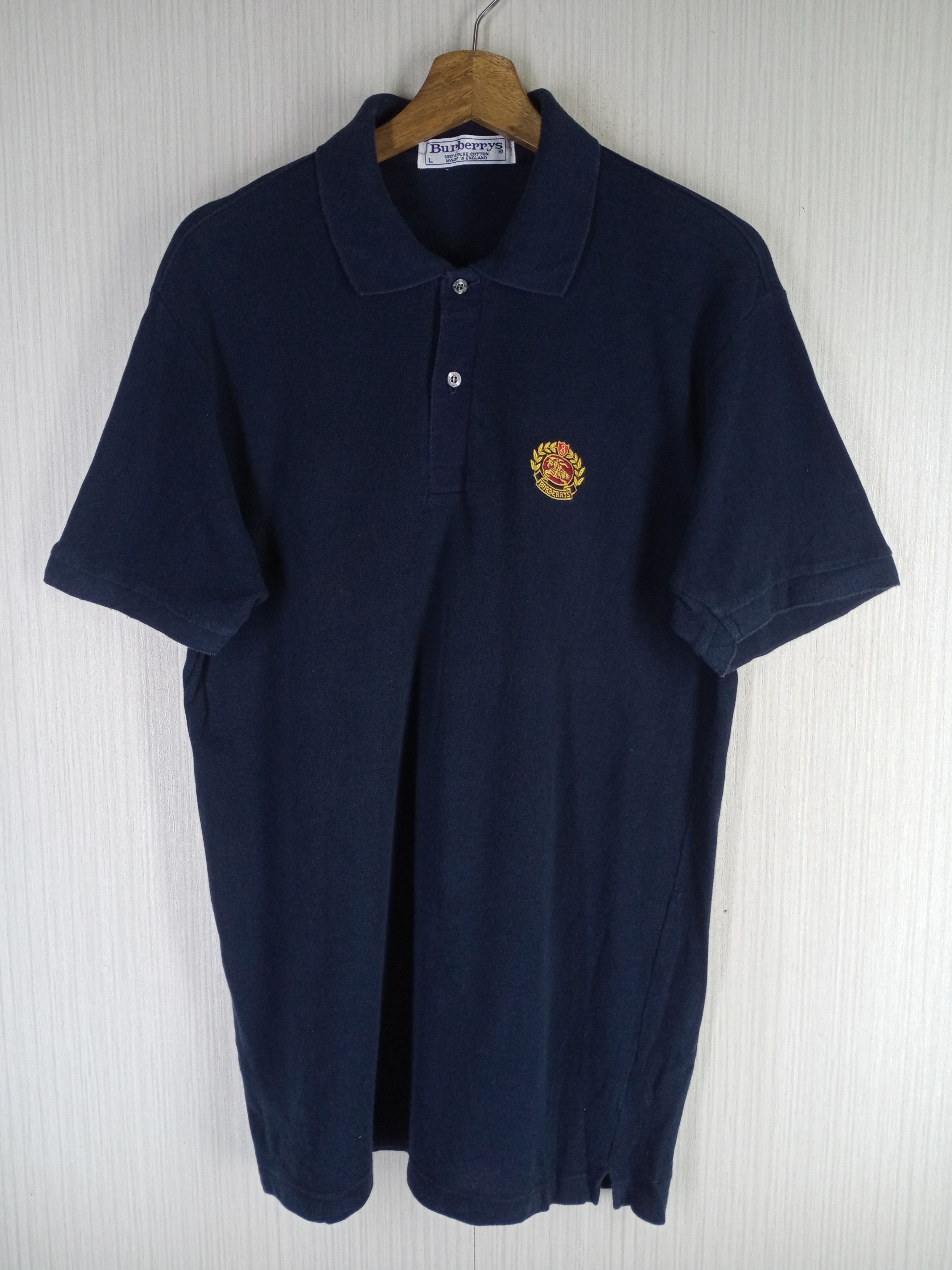 Burberry Rare Vintage 90s Burberrys Polo Shirt Made in England Size US L / EU 52-54 / 3 - 2 Thumbnail