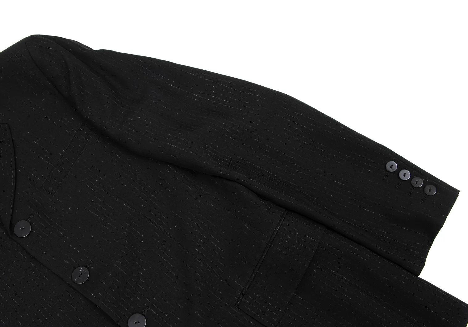 Jean Paul Gaultier Rayon Blend Lamé Stripe Jacket in Black Size 48 Size US M / EU 48-50 / 2 - 7 Thumbnail