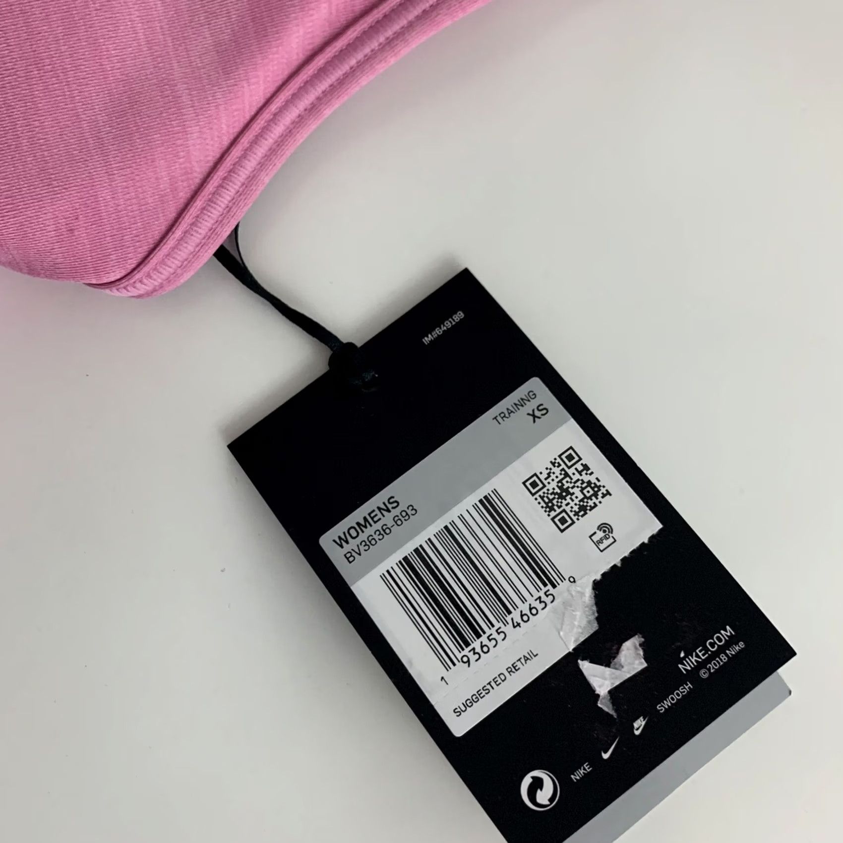 Nike Nike Medium Support Swoosh Sports Bra XS Pink Women's Athletic Bra Size ONE SIZE - 5 Thumbnail