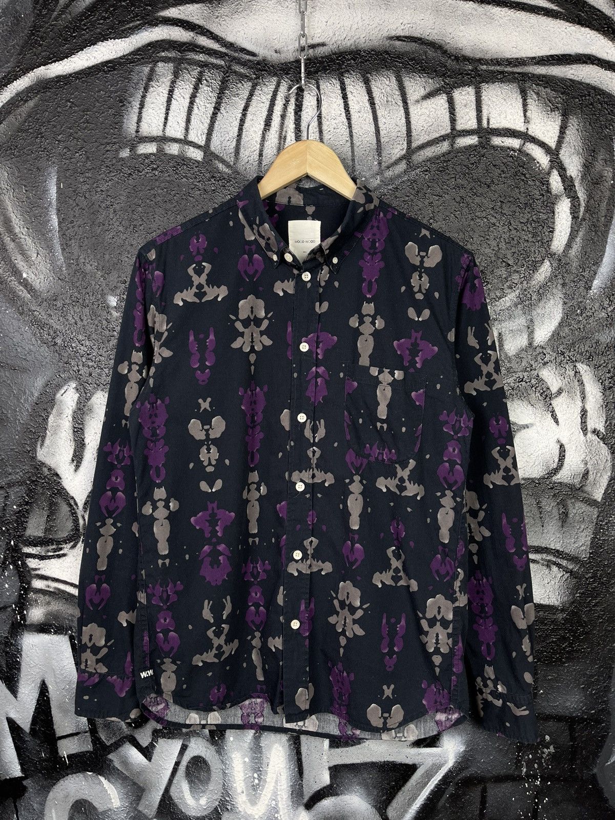 Japanese Brand × Wood Wood Wood Wood Rorschach Printed Button Up Shirt Men’s Size S Size US S / EU 44-46 / 1 - 2 Thumbnail