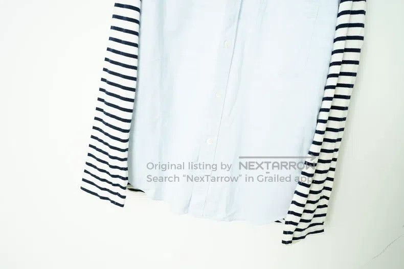 Comme des Garcons Comme des Garcons Fake Two-Piece Striped T-Shirt Shirt Size US M / EU 48-50 / 2 - 6 Thumbnail