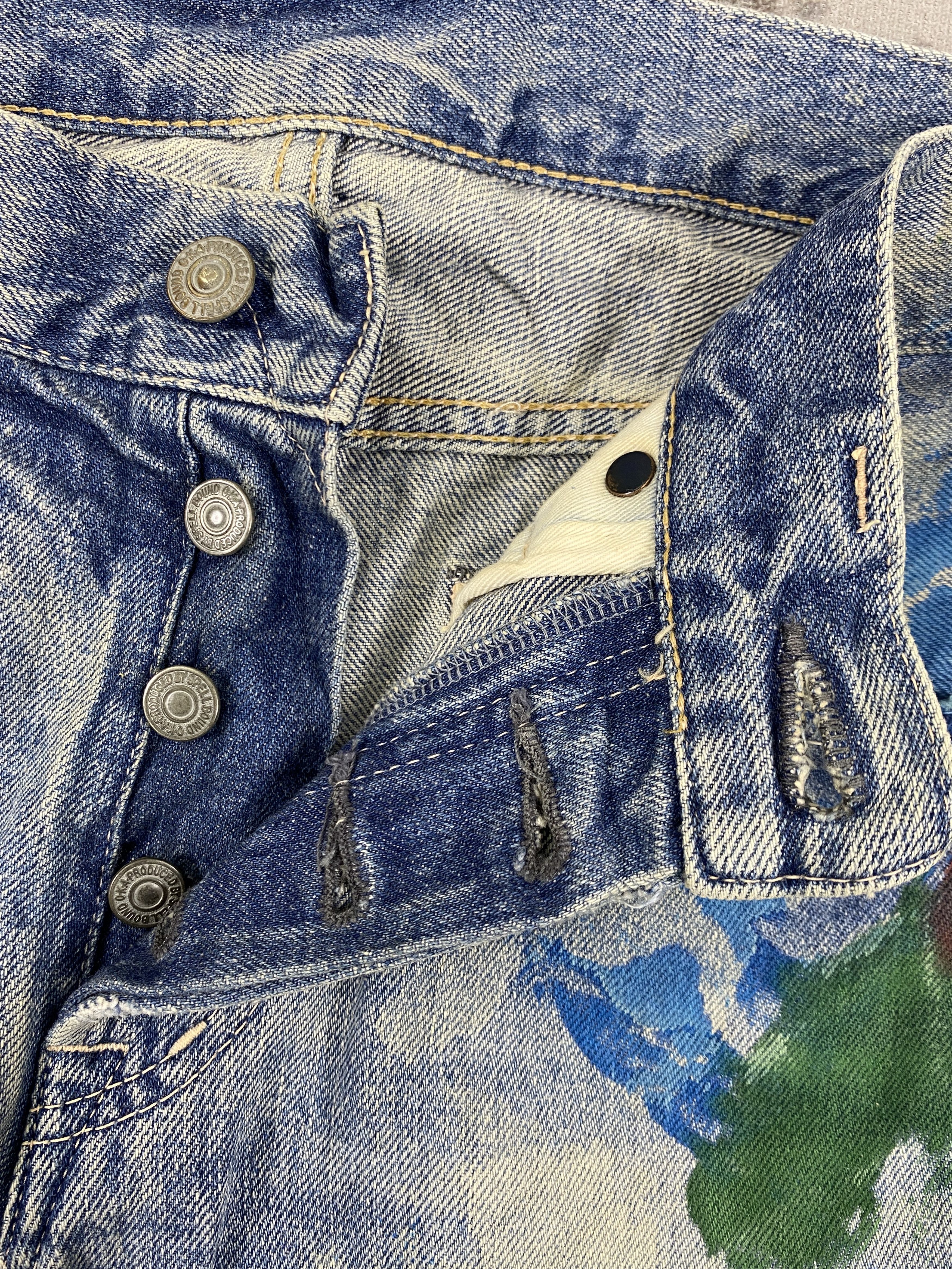 If Six Was Nine Vintage Painter Domingo Jeans 30x33 Denim- JN3604 Size US 30 / EU 46 - 6 Thumbnail