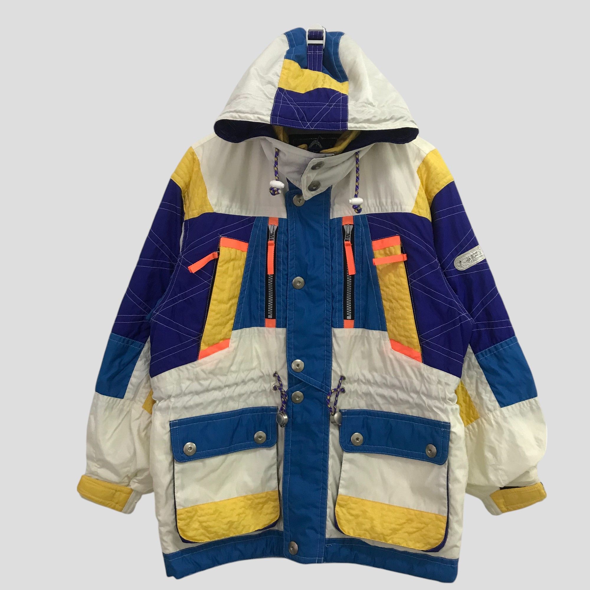 Japanese Brand × Vintage Vintage Head Colour Block Ski Wear Hoodie Jacket Large Size Size US L / EU 52-54 / 3 - 2 Thumbnail