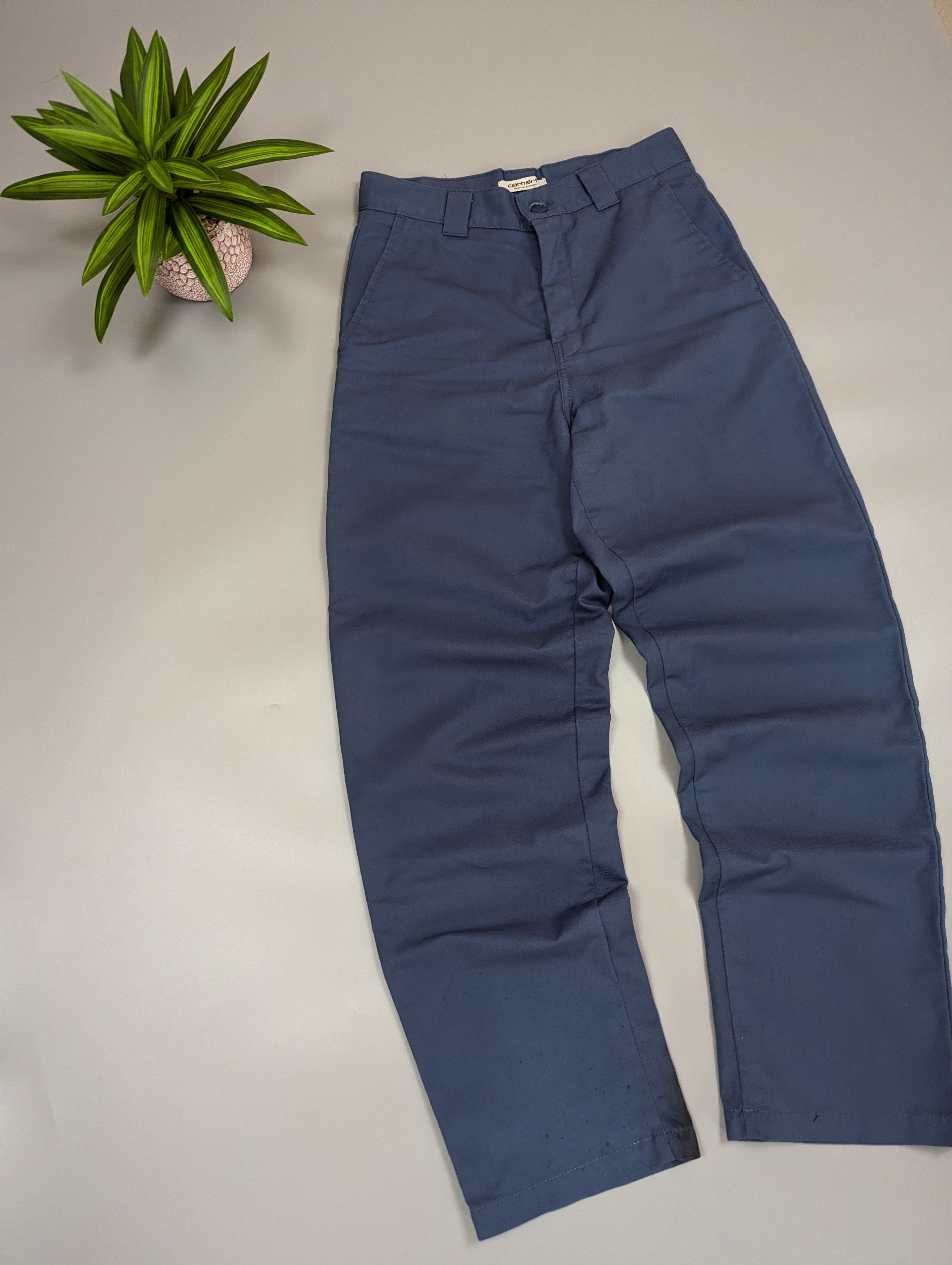 Carhartt Wip Carhartt WIP Master Pant Blue Work Pants Straight Fit Mens Size US 27 - 15 Thumbnail