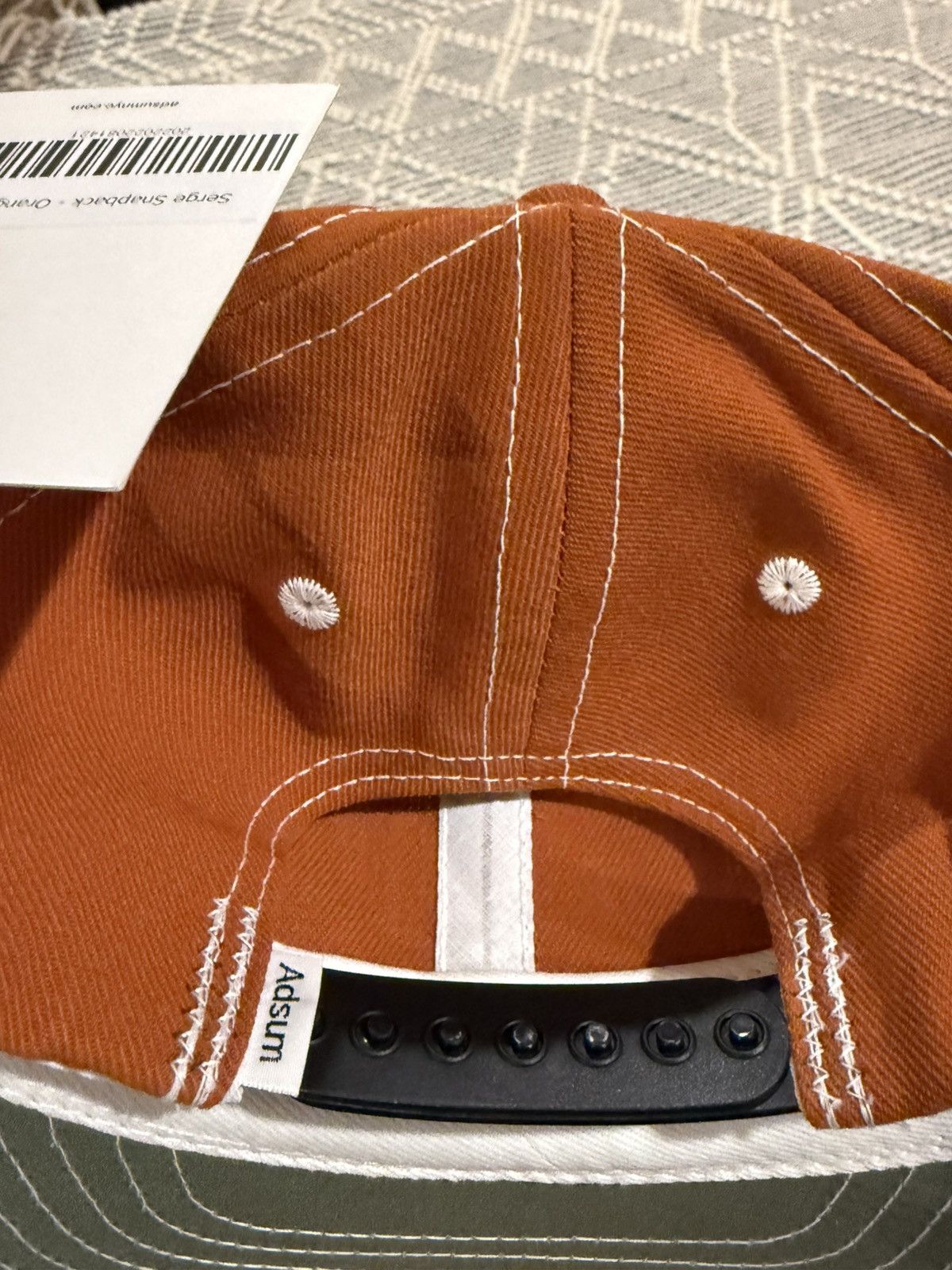 Adsum Burnt orange snapback hat Size ONE SIZE - 2 Thumbnail