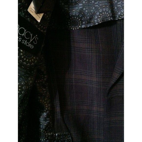 Tallia 350.00 TALLIA MEN'S NEW 100%WOOL SPORT COAT BLAZER SIZE:42R Size 42R - 4 Thumbnail