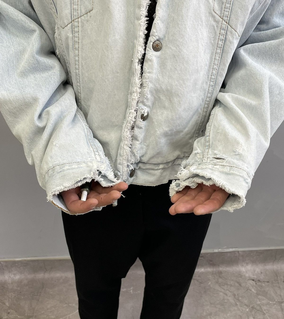 Levi's Sherpa 80s Levi’s made in USA faded Kanye west style jacket Size US L / EU 52-54 / 3 - 6 Thumbnail