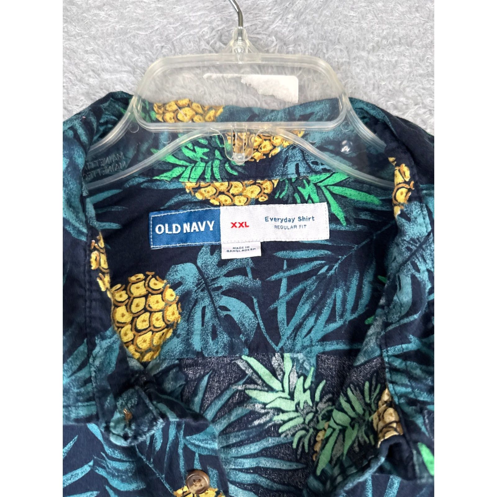 Old Navy Old Navy Button-Up Shirt Men 2XL Blue Floral AOP Hawaiian Cotton Size US XXL / EU 58 / 5 - 7 Thumbnail