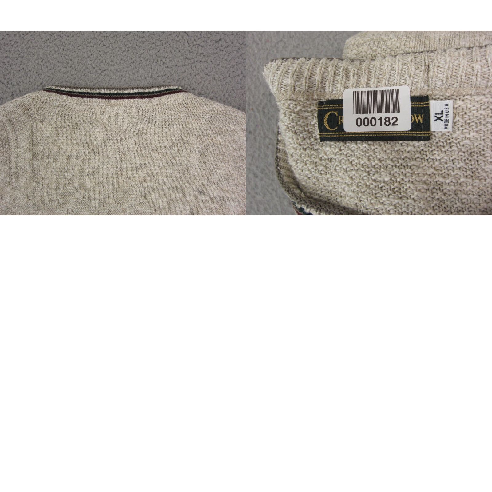 Croft & Barrow VINTAGE Croft & Barrow Sweater Mens XL Beige Embroidered Golf Crew Neck Pullover Knit Long Sleeve Cotton Rayon 80s 90s Casual Travel USA US Made Mens Size US XL / EU 56 / 4 - 9 Thumbnail