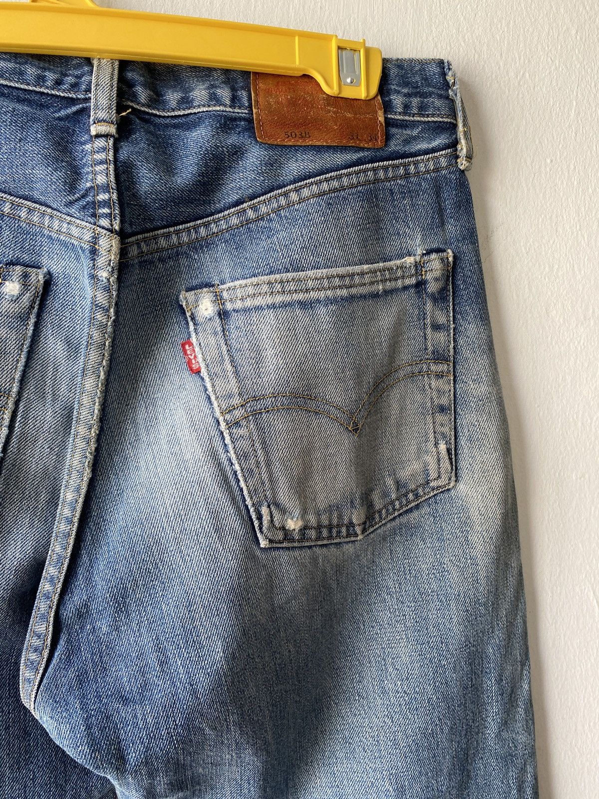 Levi's Vintage 90s Levi’s 503B Selvedge Distressed Denim Size US 29 - 16 Thumbnail