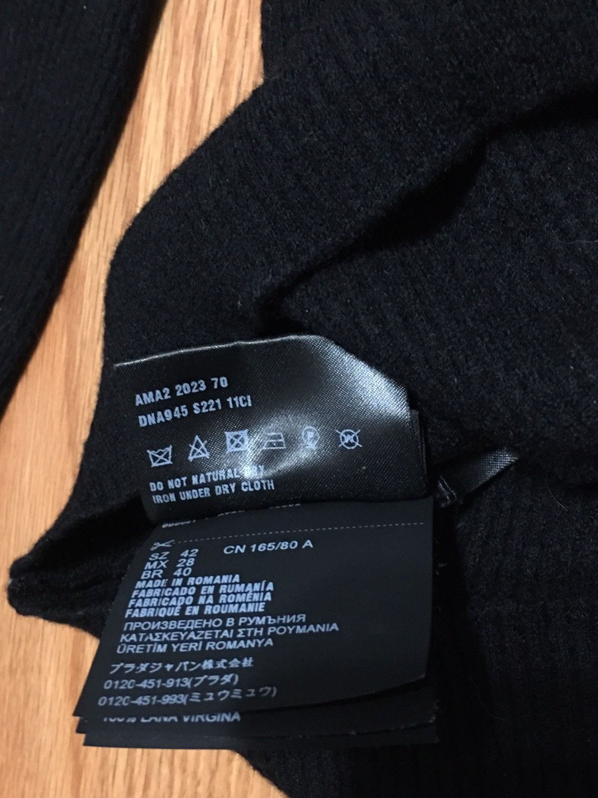 Prada PRADA Black Wool Light Jumper Sweater Size EU 42 Size M / US 6-8 / IT 42-44 - 12 Thumbnail