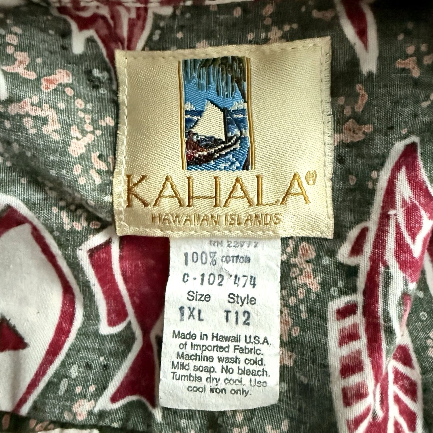 Vintage VINTAGE Kahala Shirt Mens XL Hawaiian Blue 100% Cotton Button-Up Short Sleeve Embroidered USA Size US XL / EU 56 / 4 - 4 Thumbnail