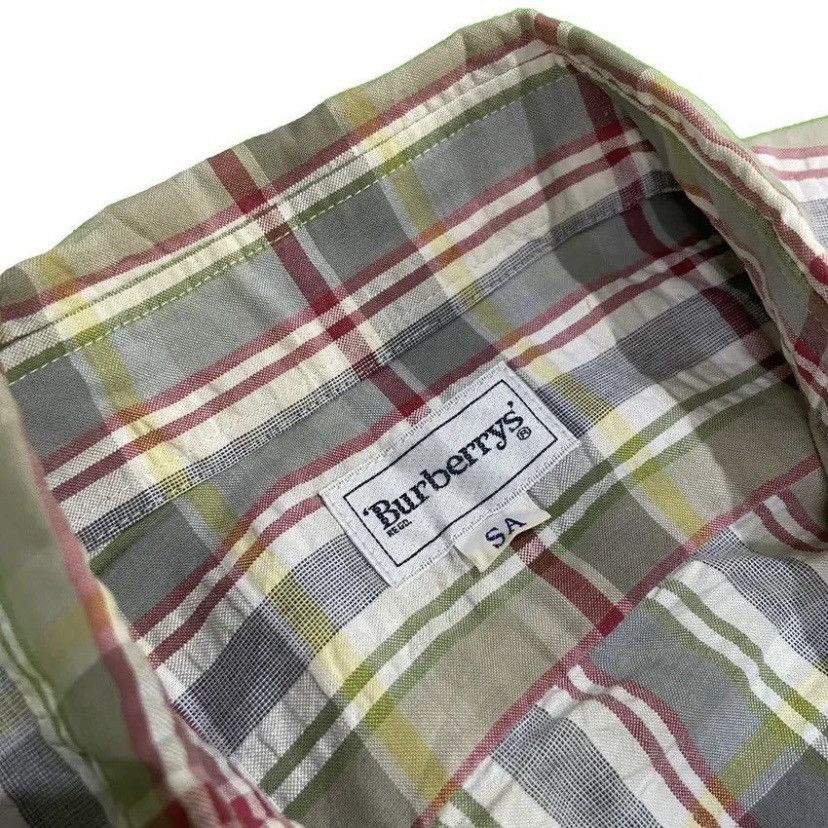 Burberry Vintage Burberrys Nova Check Plaid Short Sleeve Shirt Size US L / EU 52-54 / 3 - 3 Thumbnail