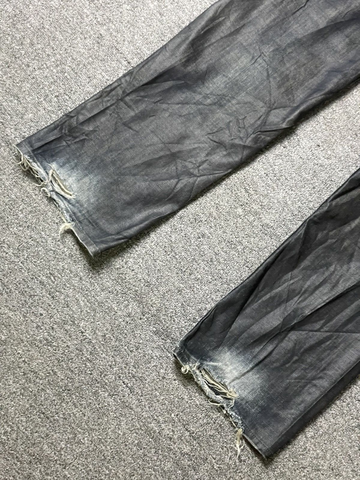 Japanese Brand × Vintage Back Number Distressed Denim Ripped Jeans (117) Size US 35 - 12 Thumbnail