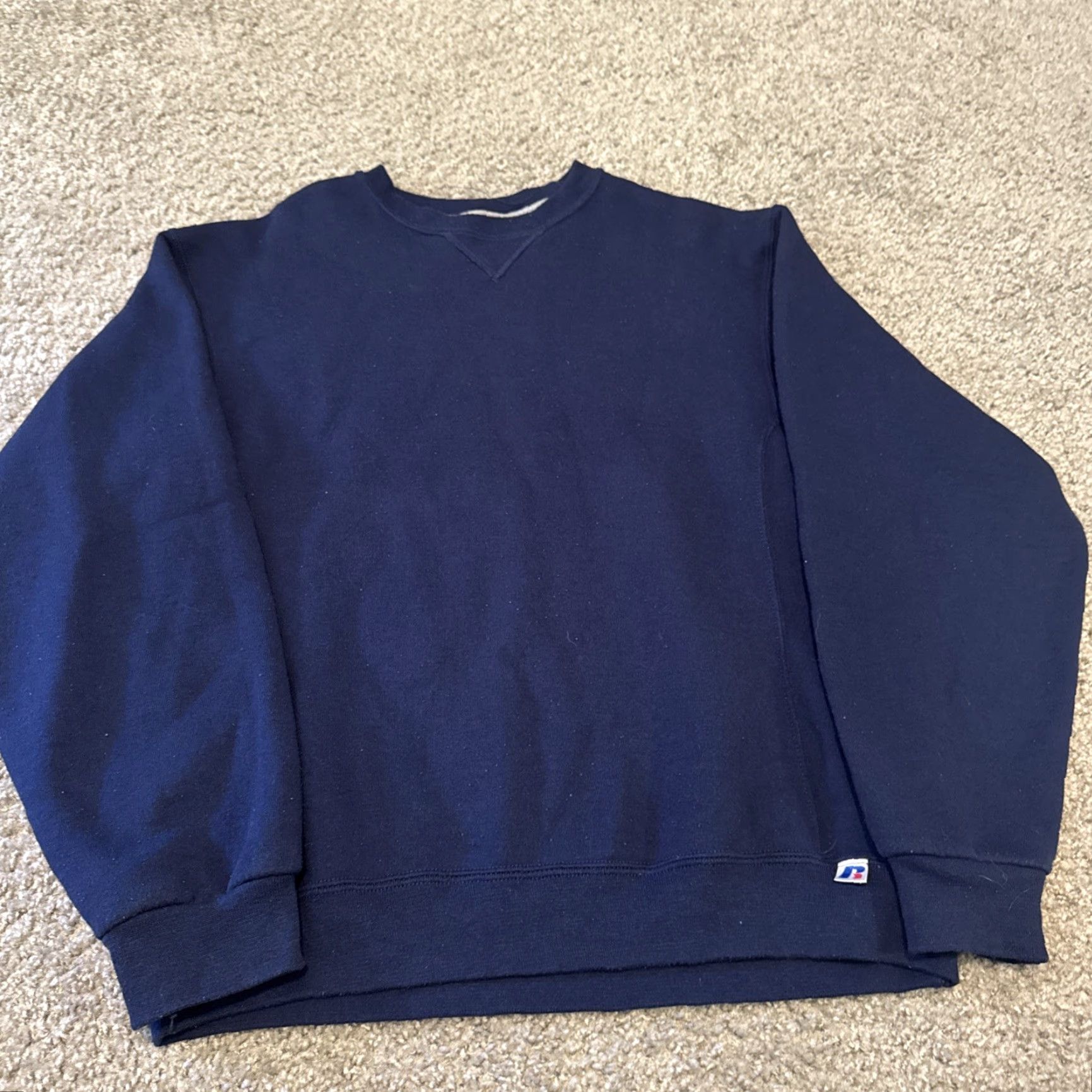 Russell Athletic VINTAGE Russell Athletic Navy Blue Y2K Crewneck Sweatshirt Medium Shirt Men M Navy Blue Russell Athletic Crewneck Pullover Vintage 90s Size US M / EU 48-50 / 2 - 3 Thumbnail