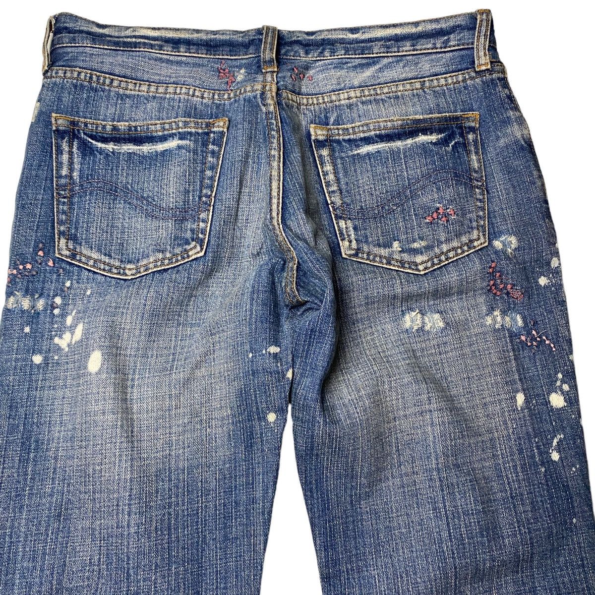 If Six Was Nine 2000's Uproar Flared Splatter Bootcut Jeans Size US 31 - 13 Thumbnail