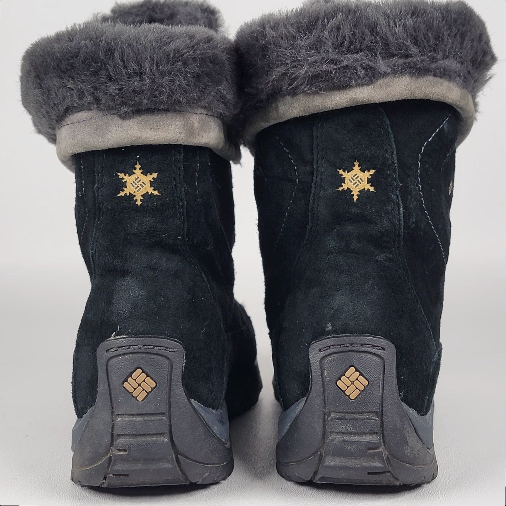 Vintage Columbia Lavela Waterproof Winter Boot Women's 6 US Black Suede Lace Up Mid-Calf Waterproof Rubber Outsole Snow Boot Size US 4 / IT 34 - 7 Thumbnail