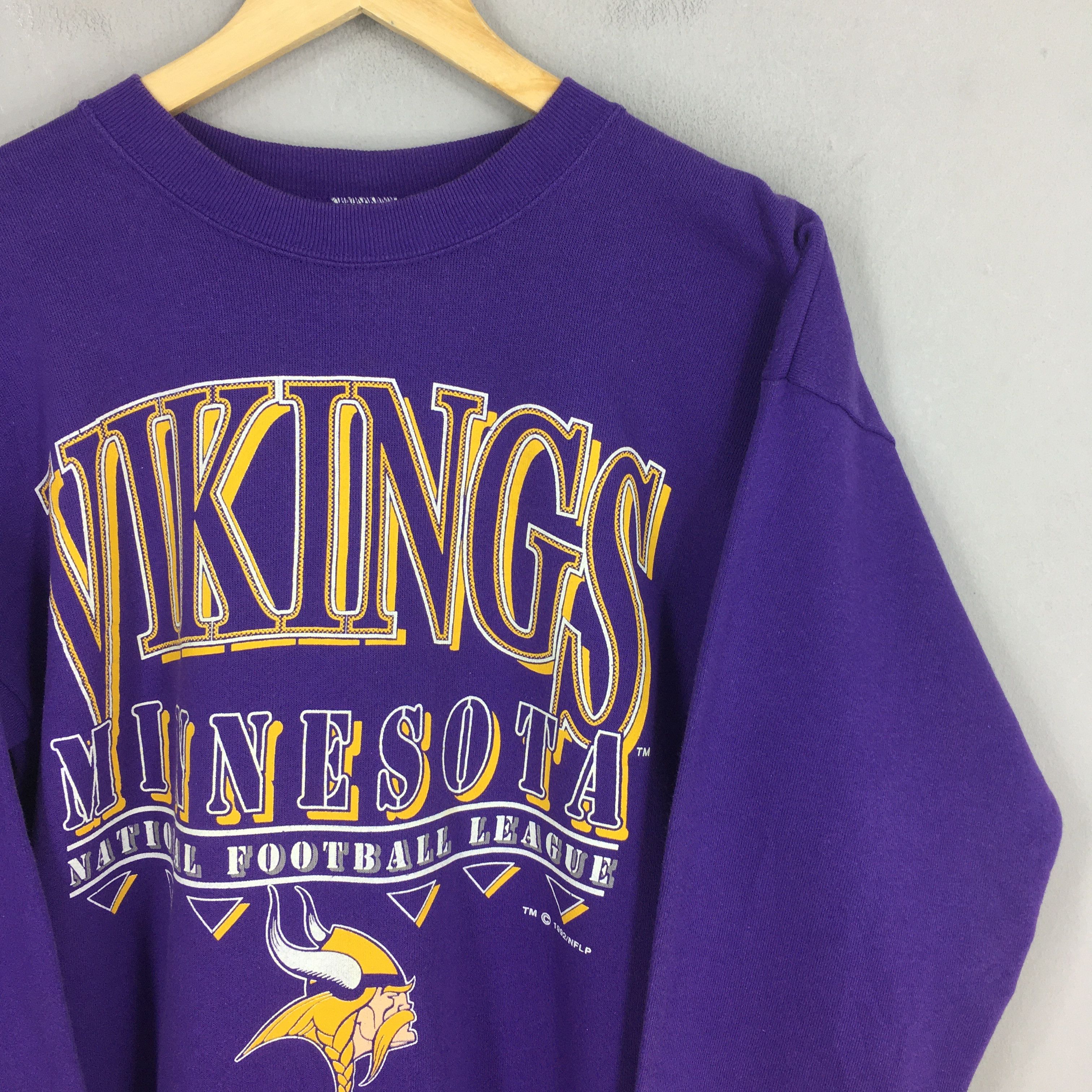 NFL 90s Minnesota Vikings NFL Rugby Purple Sweatshirt Large Size US L / EU 52-54 / 3 - 2 Thumbnail