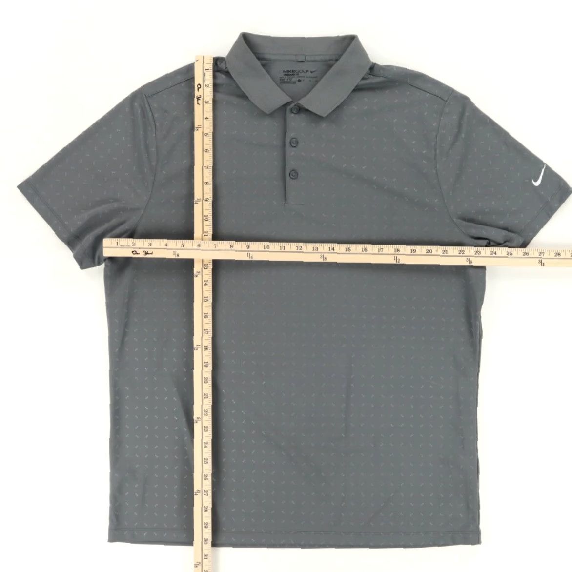 Nike Nike Polo Shirt Men's XL Gray Dri-Fit Jacquard Solid Short Sleeve Shirt Size US XL / EU 56 / 4 - 3 Thumbnail
