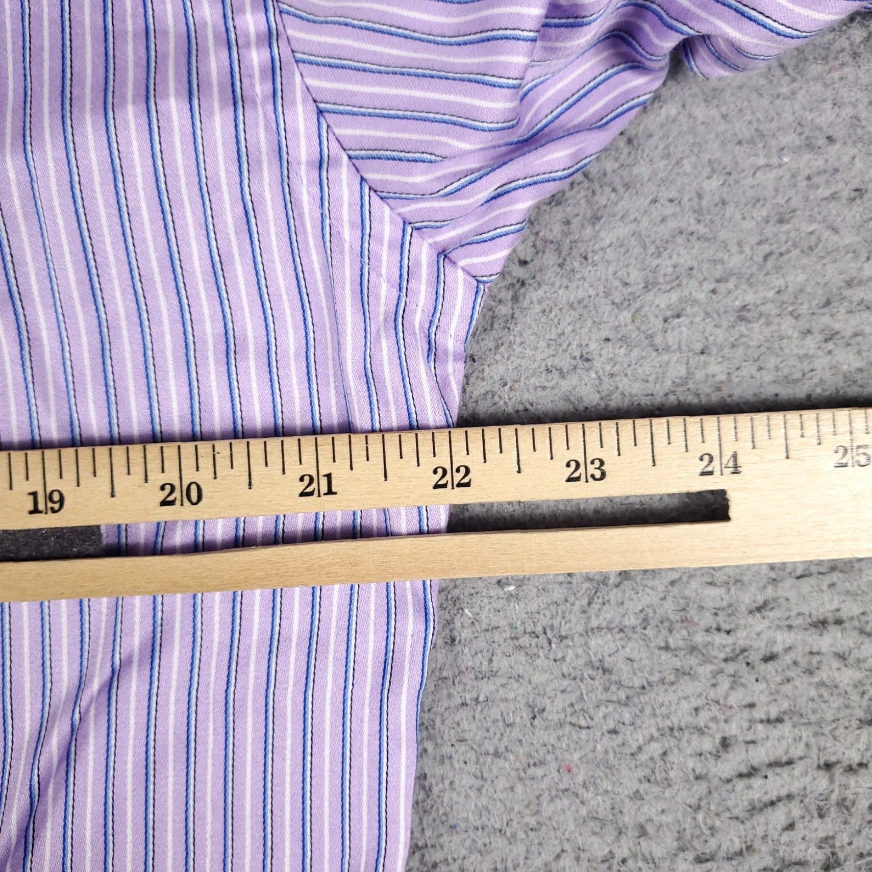 BUGATCHI Bugatchi Uomo Shirt Men's Medium Purple Striped Button-Up Long Sleeve Casual Workwear Size US M / EU 48-50 / 2 - 6 Thumbnail