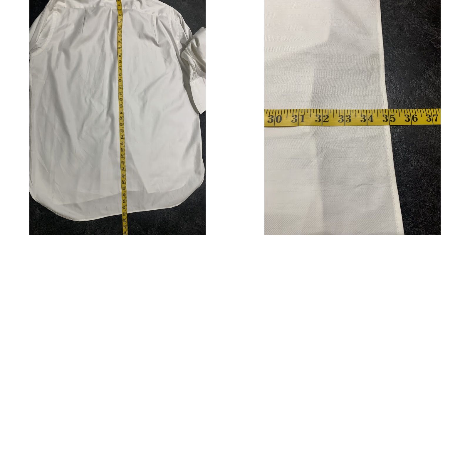 Joseph Joseph Turner Dress Shirt White Herringbone French Cuffs 18 37R Mens Regular Size 37 Neck 18in Business Size 36R - 9 Thumbnail