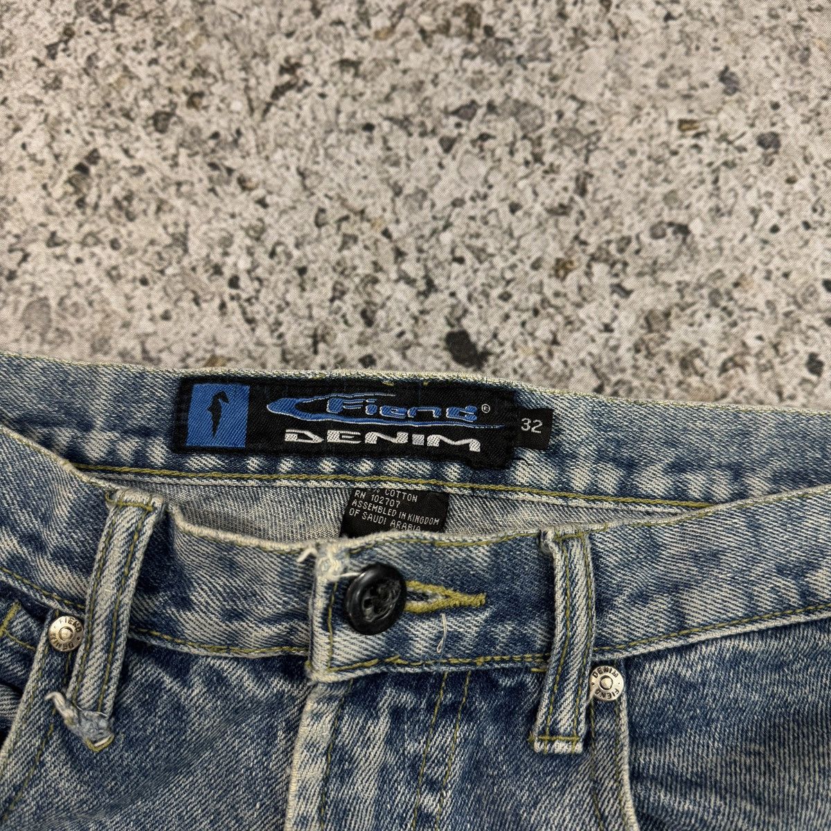 Vintage 90s Fiend Thrashed Faded Distressed Skater Jeans ERD Grunge Size US 32 / EU 48 - 6 Thumbnail