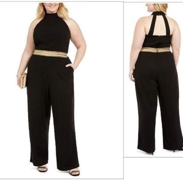 Other $79.00 Teeze Me Trendy Plus Size Banded-Waist Halter Jumpsui Size 3XL / US 20-22 - 1 Thumbnail