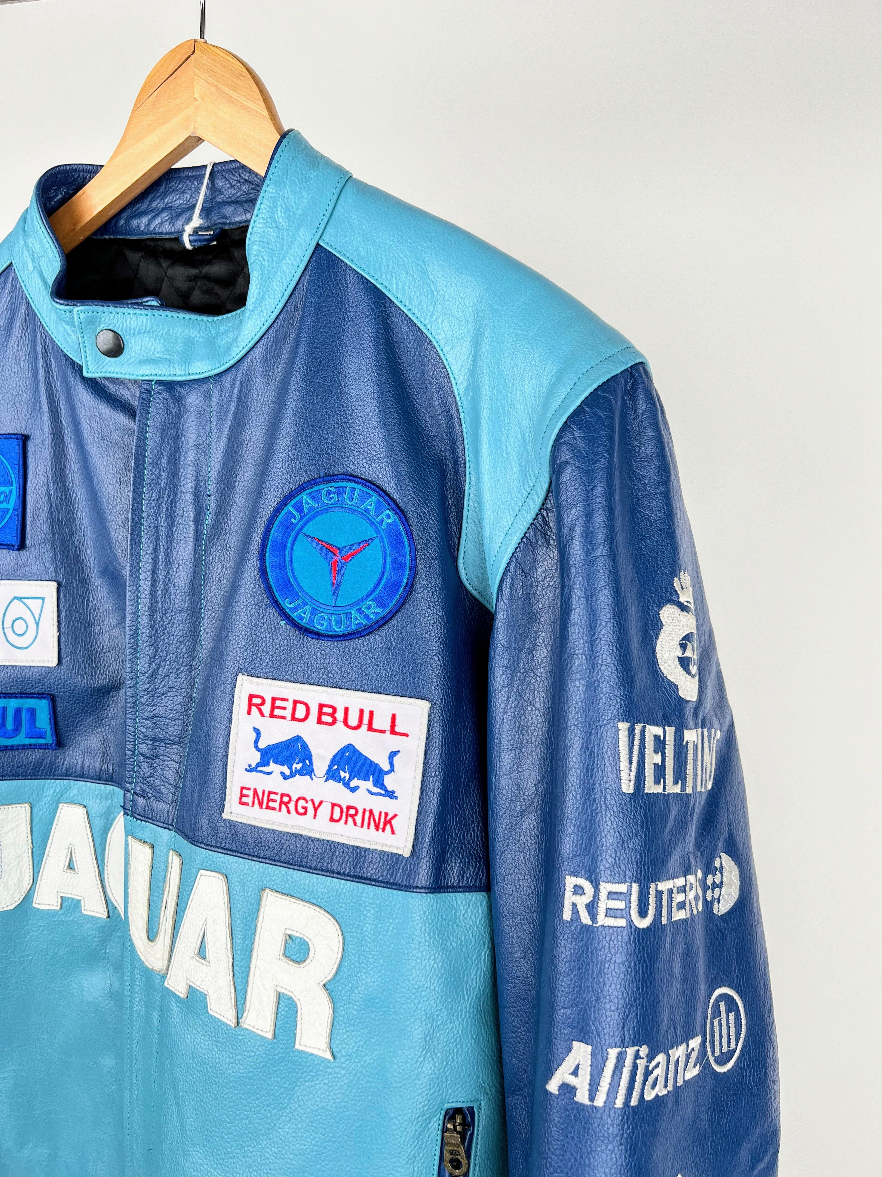 Genuine Leather 🔥 Jaguar RARE RACING LEATHER JACKET VINTAGE STREETWEAR Size US L / EU 52-54 / 3 - 2 Thumbnail