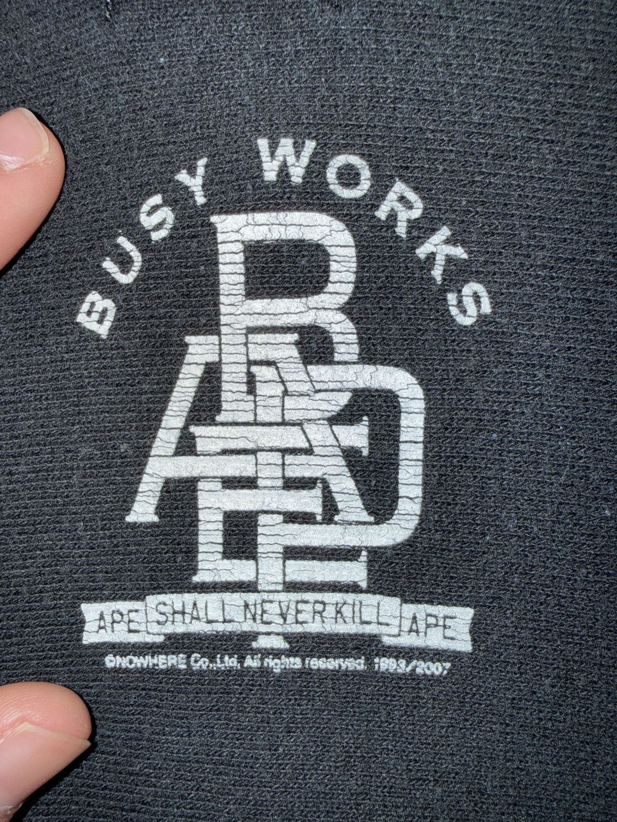Bape Bathing Ape Busy Works black pull over hoodie Size US M / EU 48-50 / 2 - 9 Thumbnail