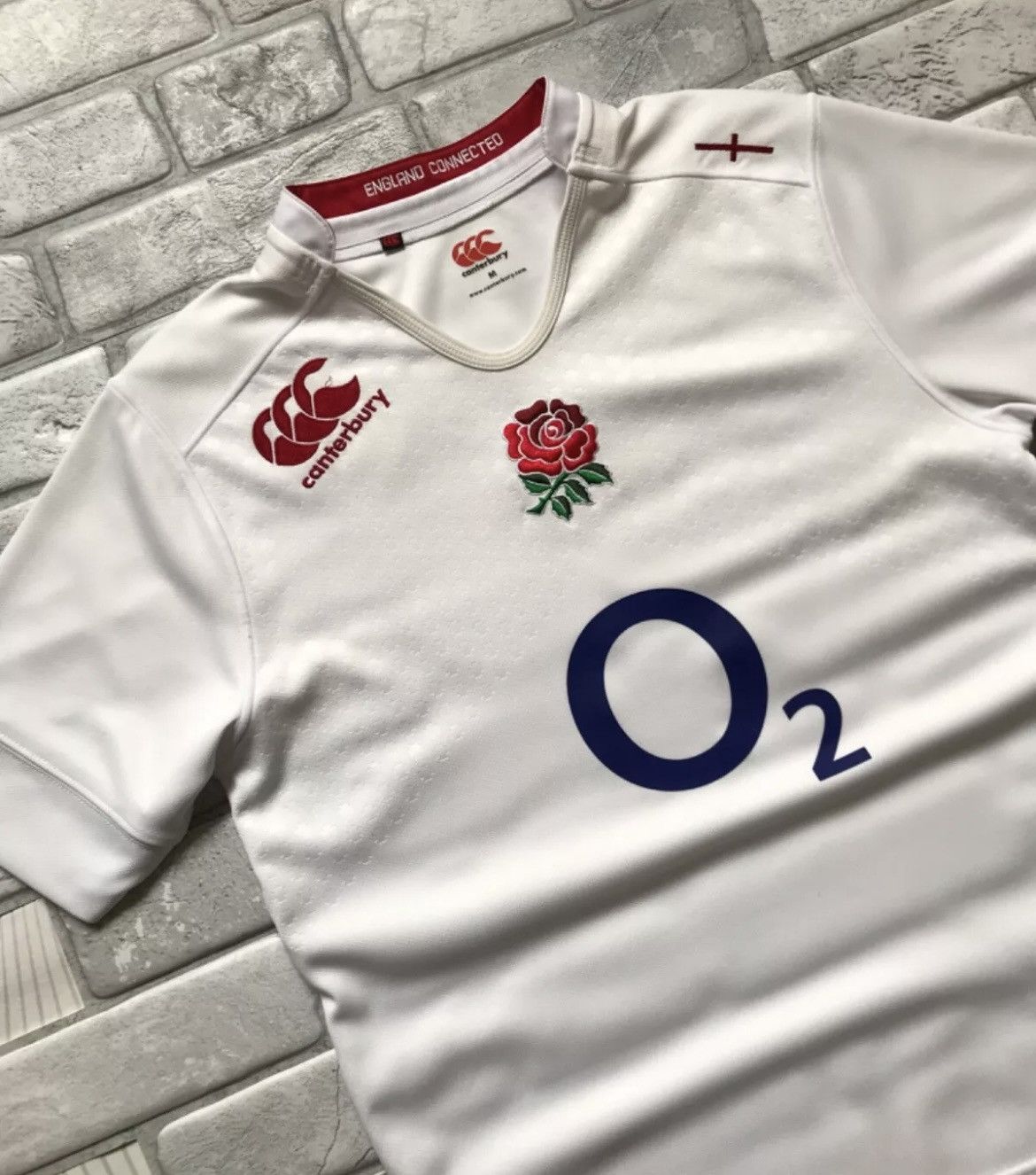 Canterbury of New Zealand × Vintage CANTERBURY ENGLAND HOME 2014-2015 RUGBY UNION SHIRT size M Size US M / EU 48-50 / 2 - 2 Thumbnail