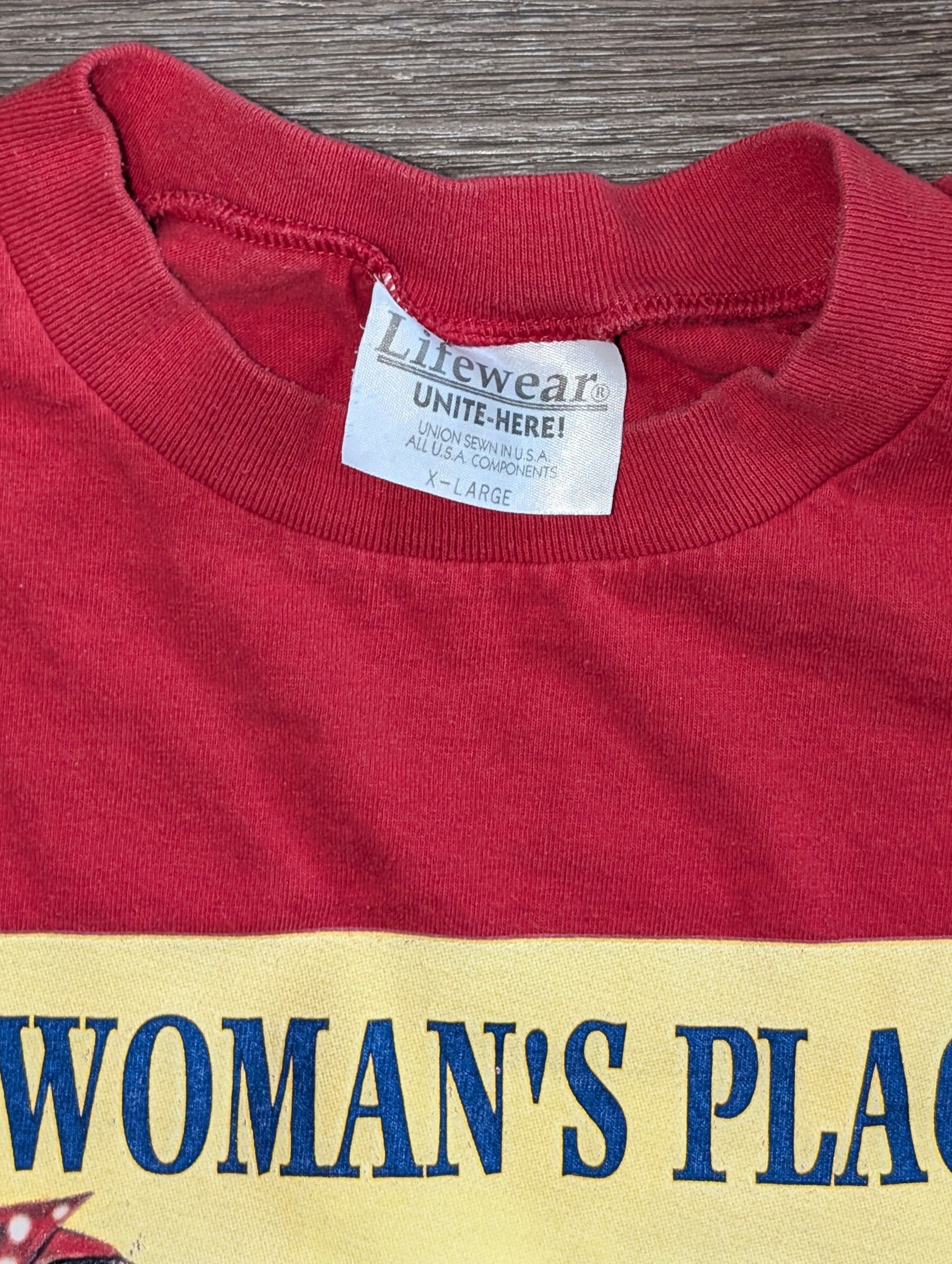 Vintage Vintage Rosie the Riveter Pro Union t-shirt - SIZE XL Size US XL / EU 56 / 4 - 3 Thumbnail