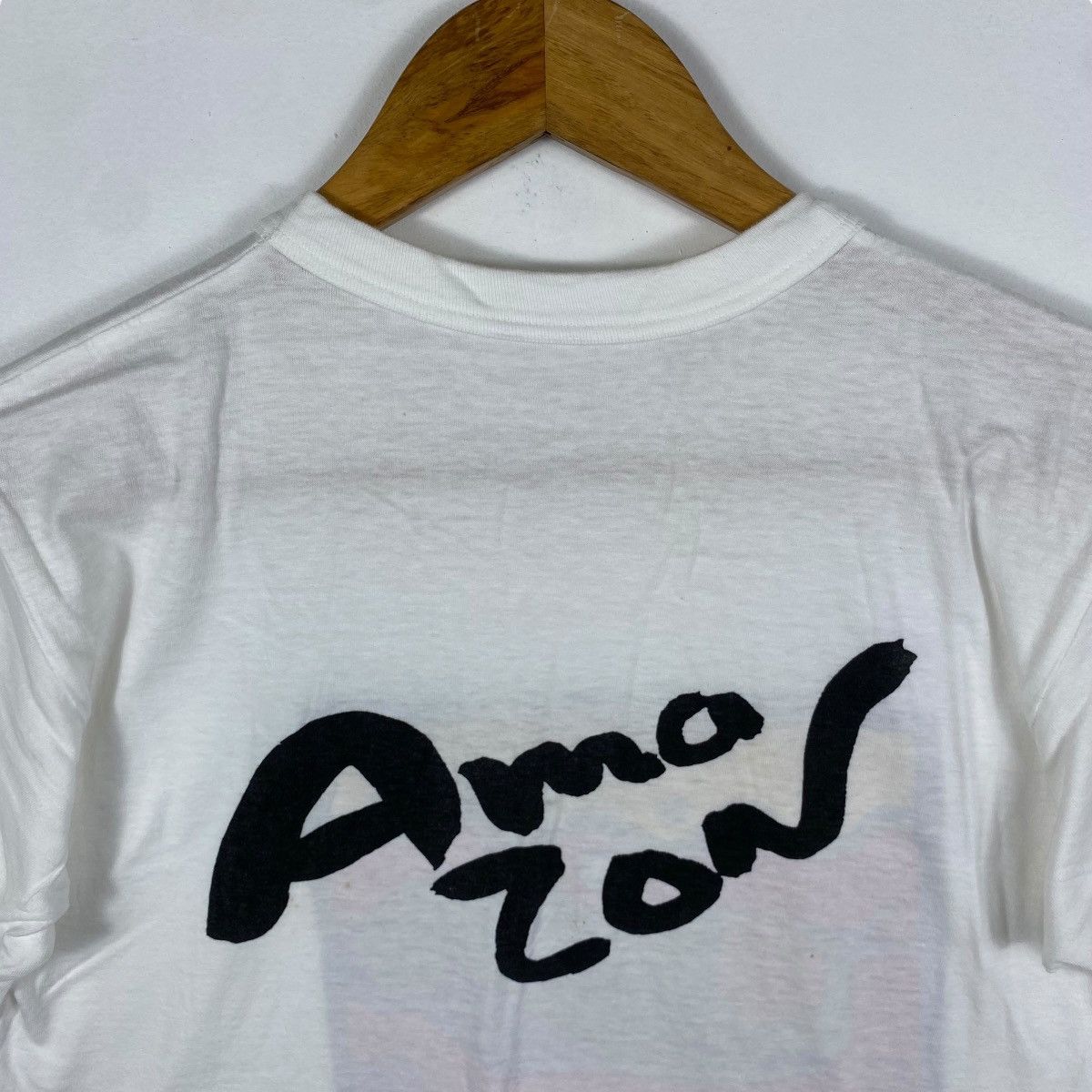 Vintage Vintage 80's AMAZON Freshwater Fish Art Graphic Tee Shirt Size US S / EU 44-46 / 1 - 4 Thumbnail
