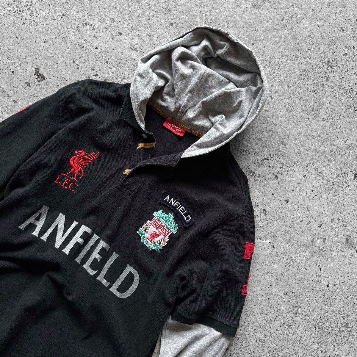 Vintage FC Liverpool Anfield Mens Vintage Polo Hoodie Shirt LFC Top Size US L / EU 52-54 / 3 - 3 Thumbnail