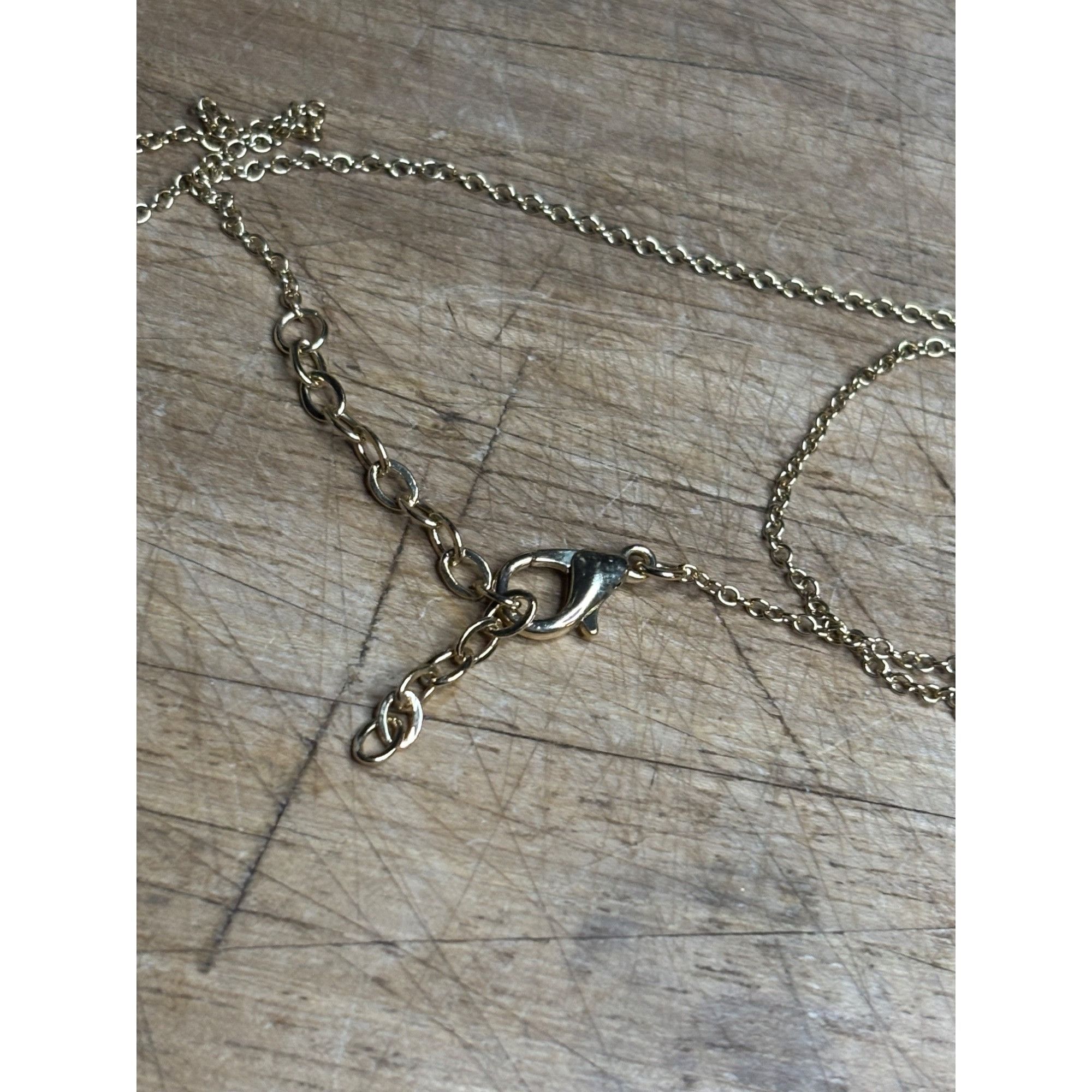 Other Gold Chain Necklace With Rhinestone Triangle Pendant Size ONE SIZE - 5 Thumbnail
