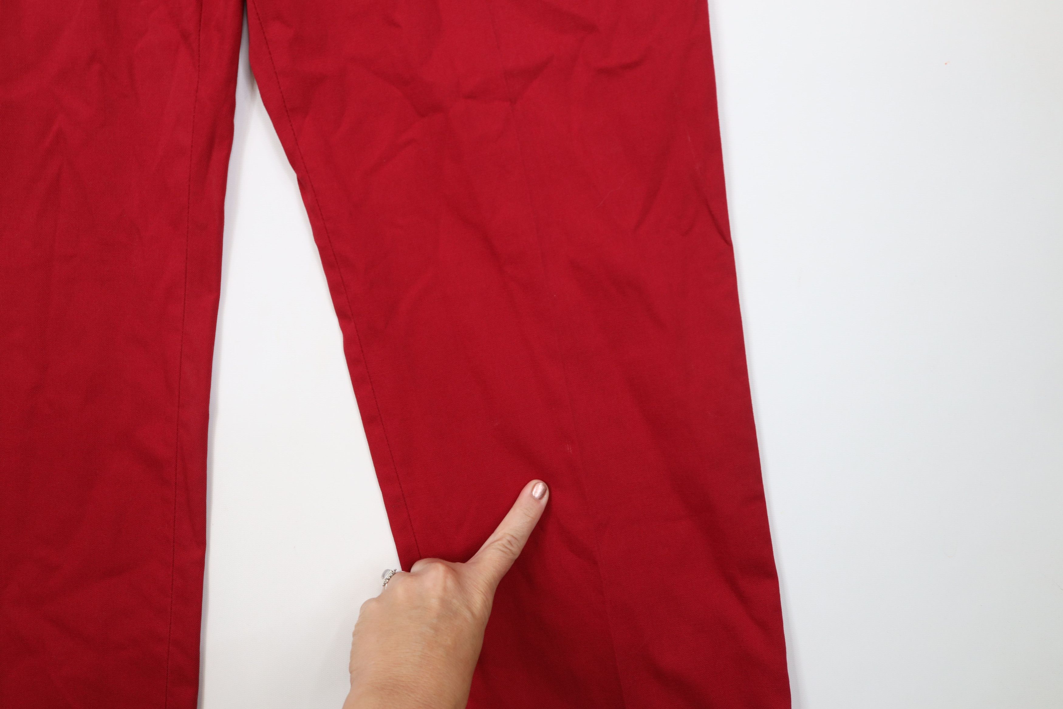 Vintage Vintage 70s Streetwear Knit Wide Leg Chino Pants Red USA Size US 36 / EU 52 - 5 Thumbnail