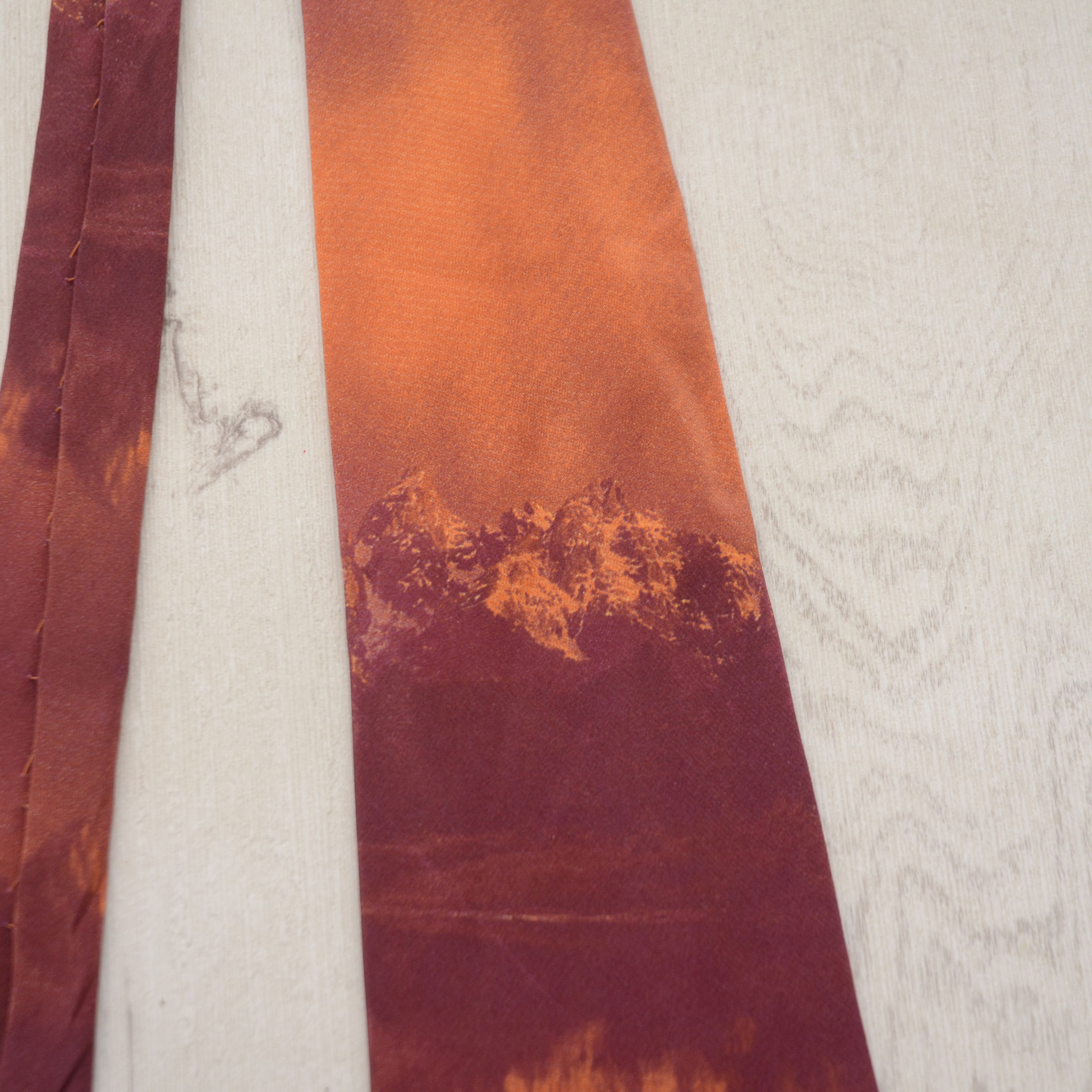 Vintage Vintage Rian Rucci Abstract Art Silk Tie Printed Mountain Size ONE SIZE - 10 Thumbnail