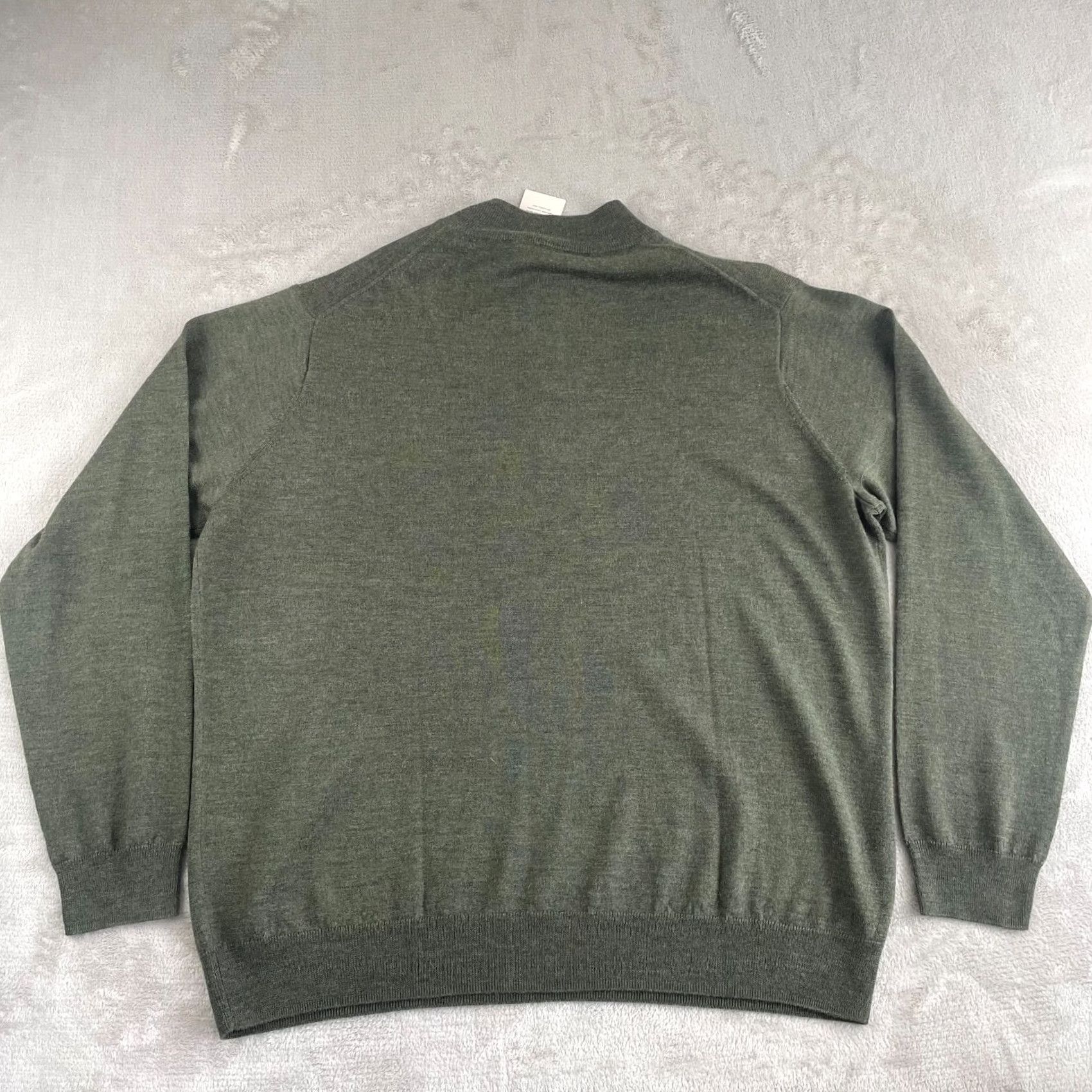 Peter Millar Peter Millar Crown Autumn Crest Suede Trim Quarter-Zip Men 2XL Green NWT 250 Size US XXL / EU 58 / 5 - 5 Thumbnail